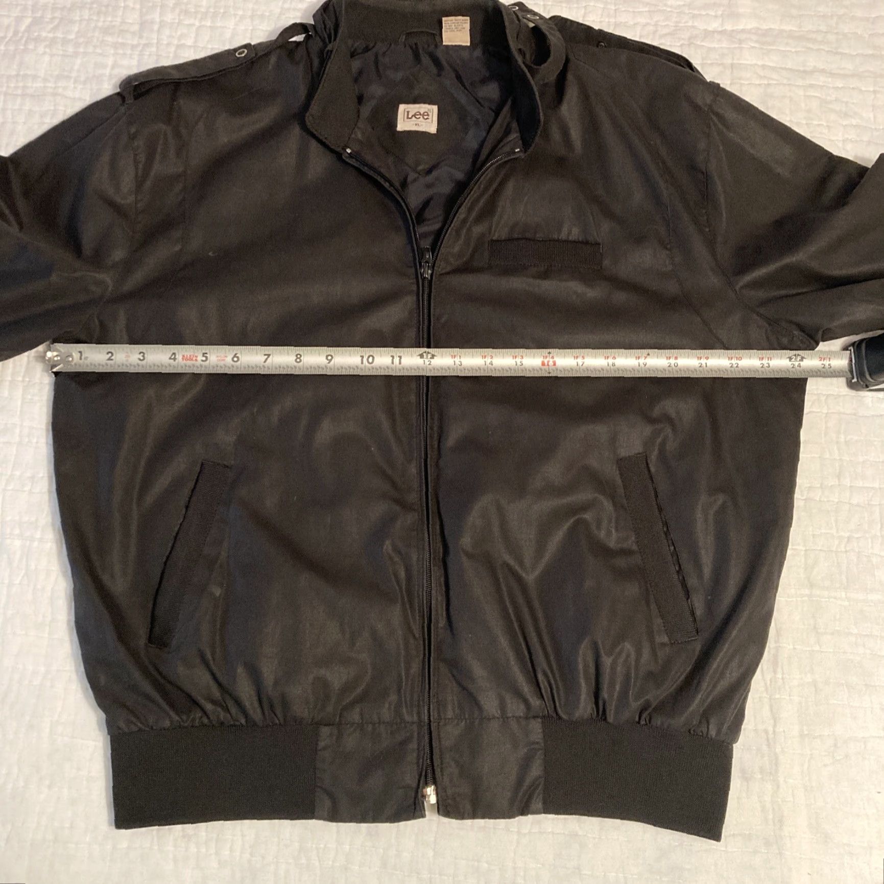 Lee VINTAGE Lee Windbreaker Full Zip Men XL Black Polyester Members Only Style XL Size US XL / EU 56 / 4 - 6 Thumbnail
