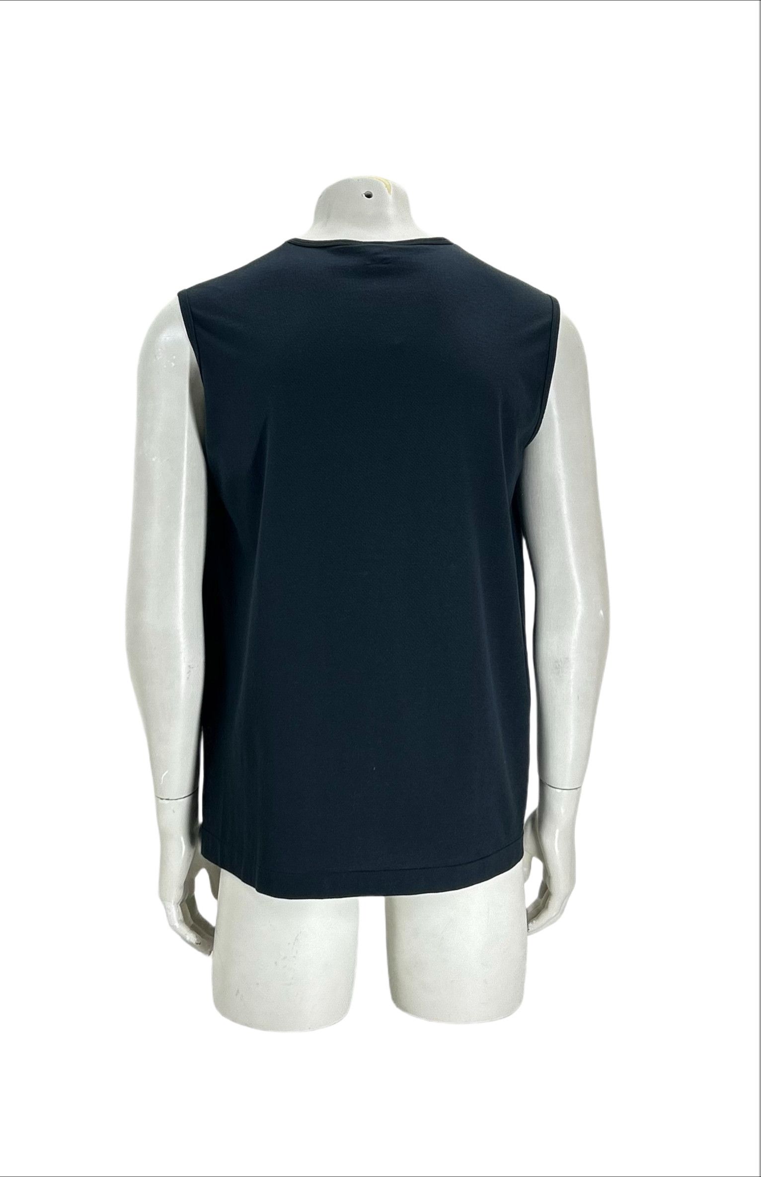C.P. Company CP Company Black V-Neck Cotton Sleeveless Knitwear Size US XL / EU 56 / 4 - 2 Thumbnail