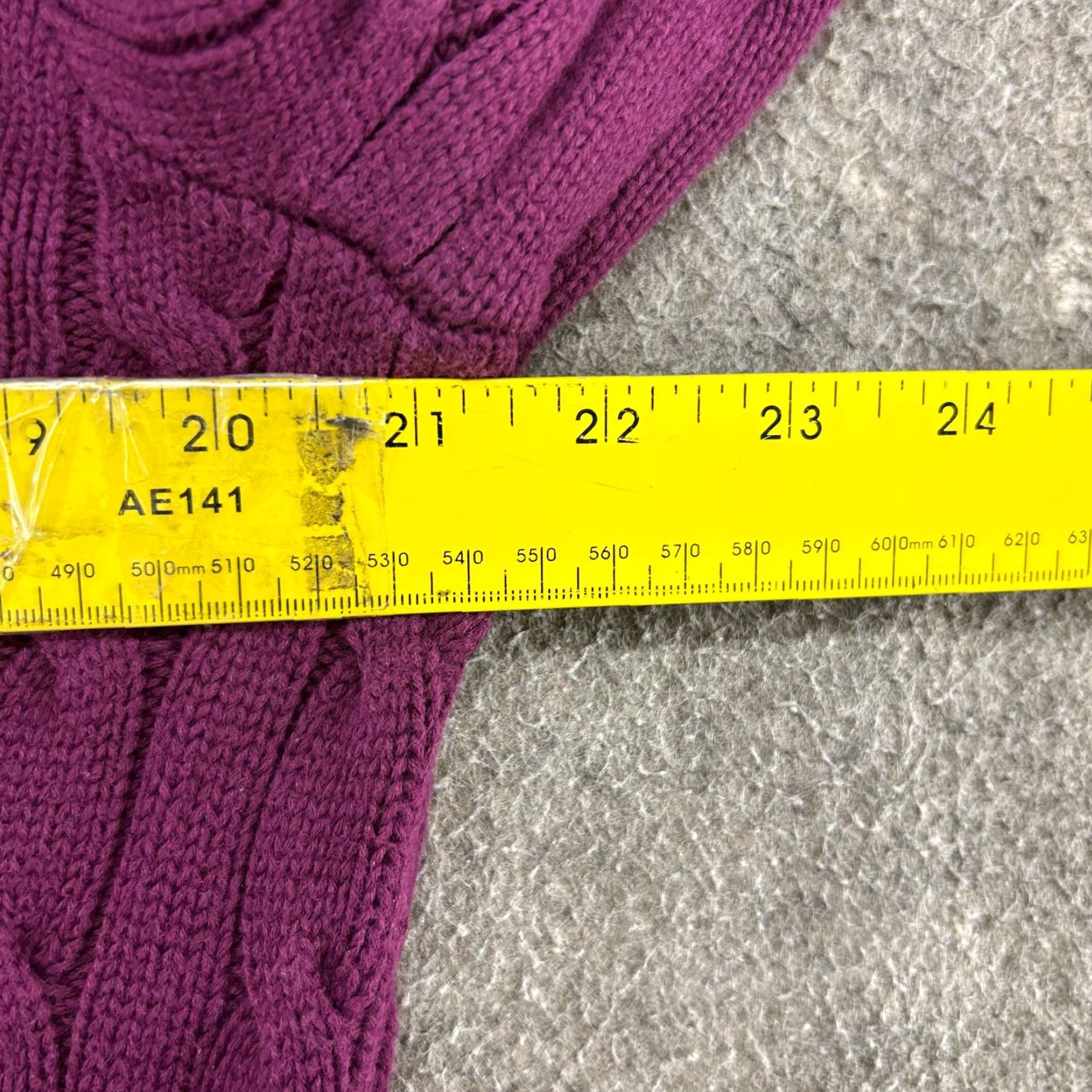 Polo Ralph Lauren Ralph Lauren Sport Sweater Women XL Purple Turtleneck Cable Knit Long Sleeve Pullover 90s Classic 80s Casual Workwear Knit Cotton Acrylic Knitwear Size XL / US 12-14 / IT 48-50 - 6 Thumbnail