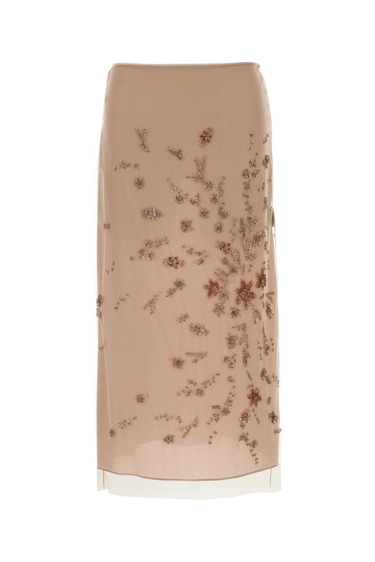 Fendi Antiqued Pink Tulle Skirt Size 27" / US 4 / IT 40 - 1 Thumbnail