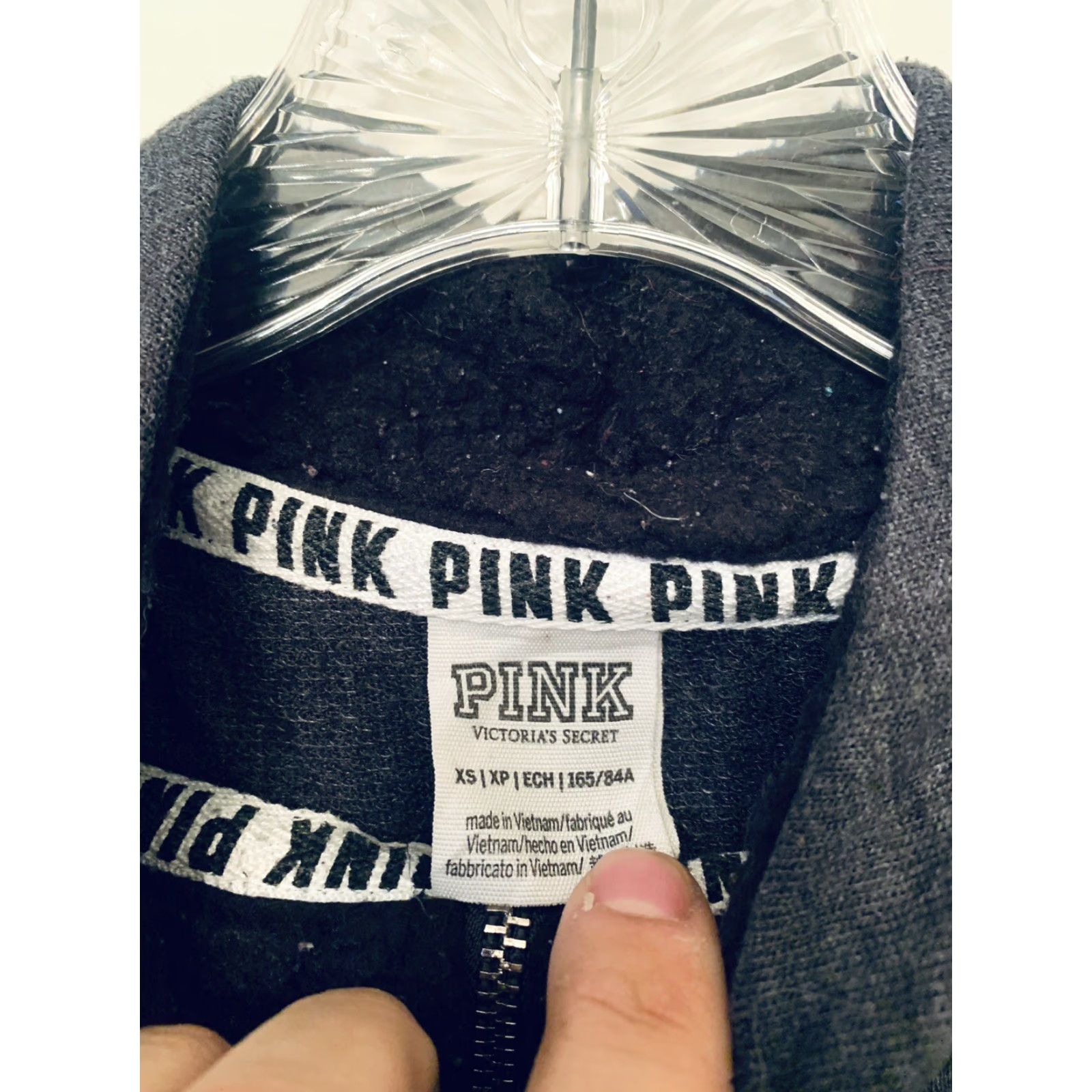 Victoria's Secret Victoria's Secret PINK Sweatshirt Women’s XS Gray 1/4 Zip Long Sleeve Size XS / US 0-2 / IT 36-38 - 4 Thumbnail
