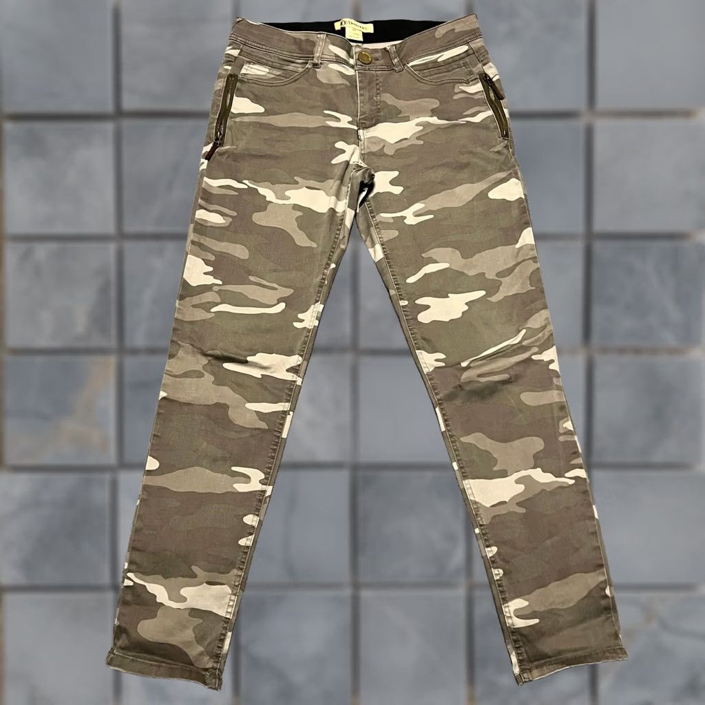 Vintage Democracy Pants Womens 10 Brown Gray Camo Ankle Stretch Zip Pocket 32x29 Womens Size 32" / US 10 / IT 46 - 1 Thumbnail