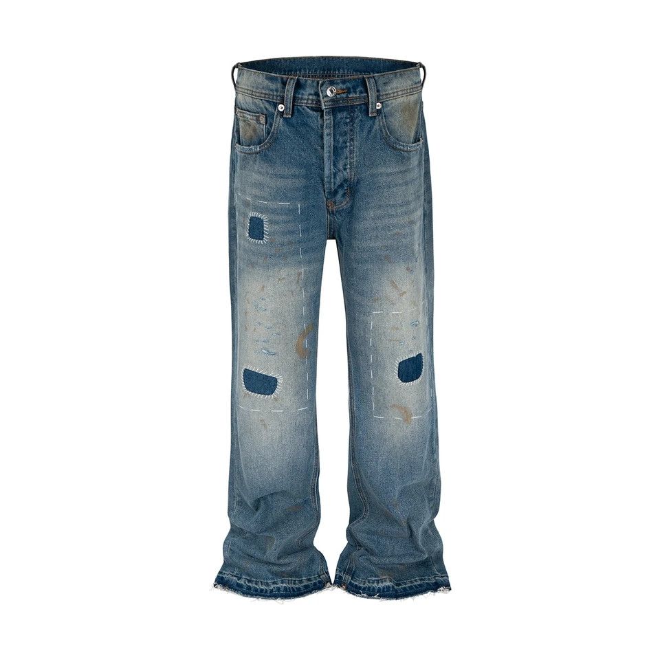 Jean × Vintage washed faded gradient yuppie bootcut flared jeans Size US 33 - 3 Thumbnail