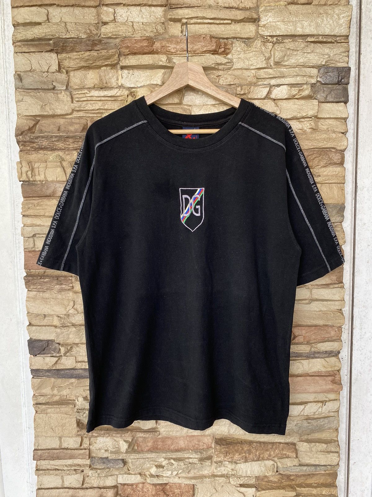 Dolce & Gabbana Rare Vintage Dolce & Gabbana Sidetape Tees designer Size US M / EU 48-50 / 2 - 1 Thumbnail