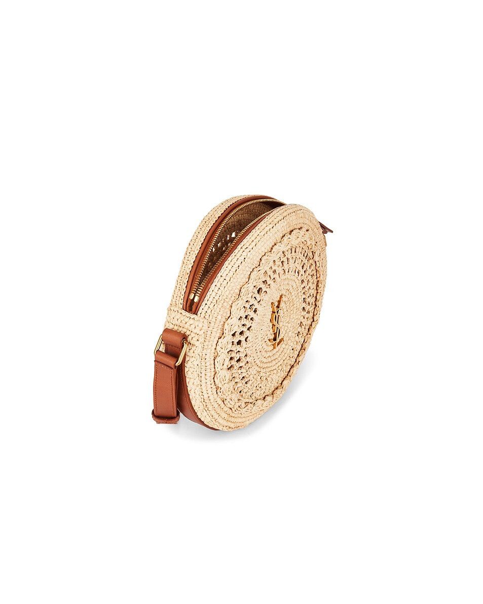 Saint Laurent Paris o1bcso1str0326 Size: OS/Round Raffia Bag in Natural/Beige Size ONE SIZE - 4 Thumbnail