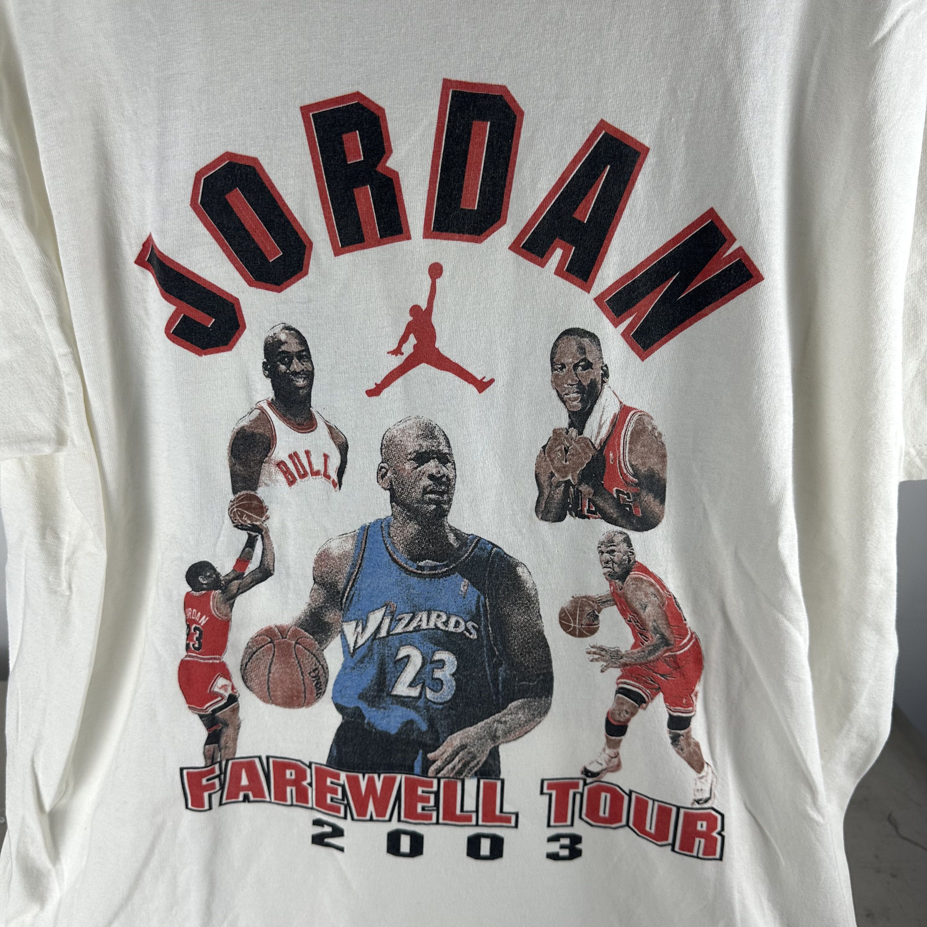 Vintage 2003 Michael Jordan Farewell Tour NBA Tribute T-Shirt Size US XL / EU 56 / 4 - 2 Thumbnail