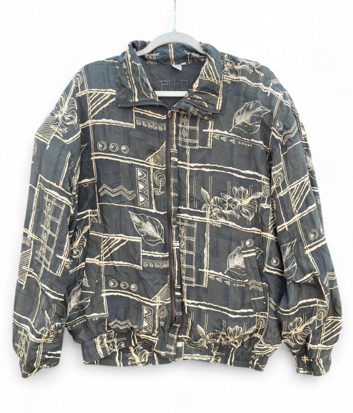 Other Vintage Fu Da International 100% Silk Bomber Jacket Size US L / EU 52-54 / 3 - 1 Thumbnail
