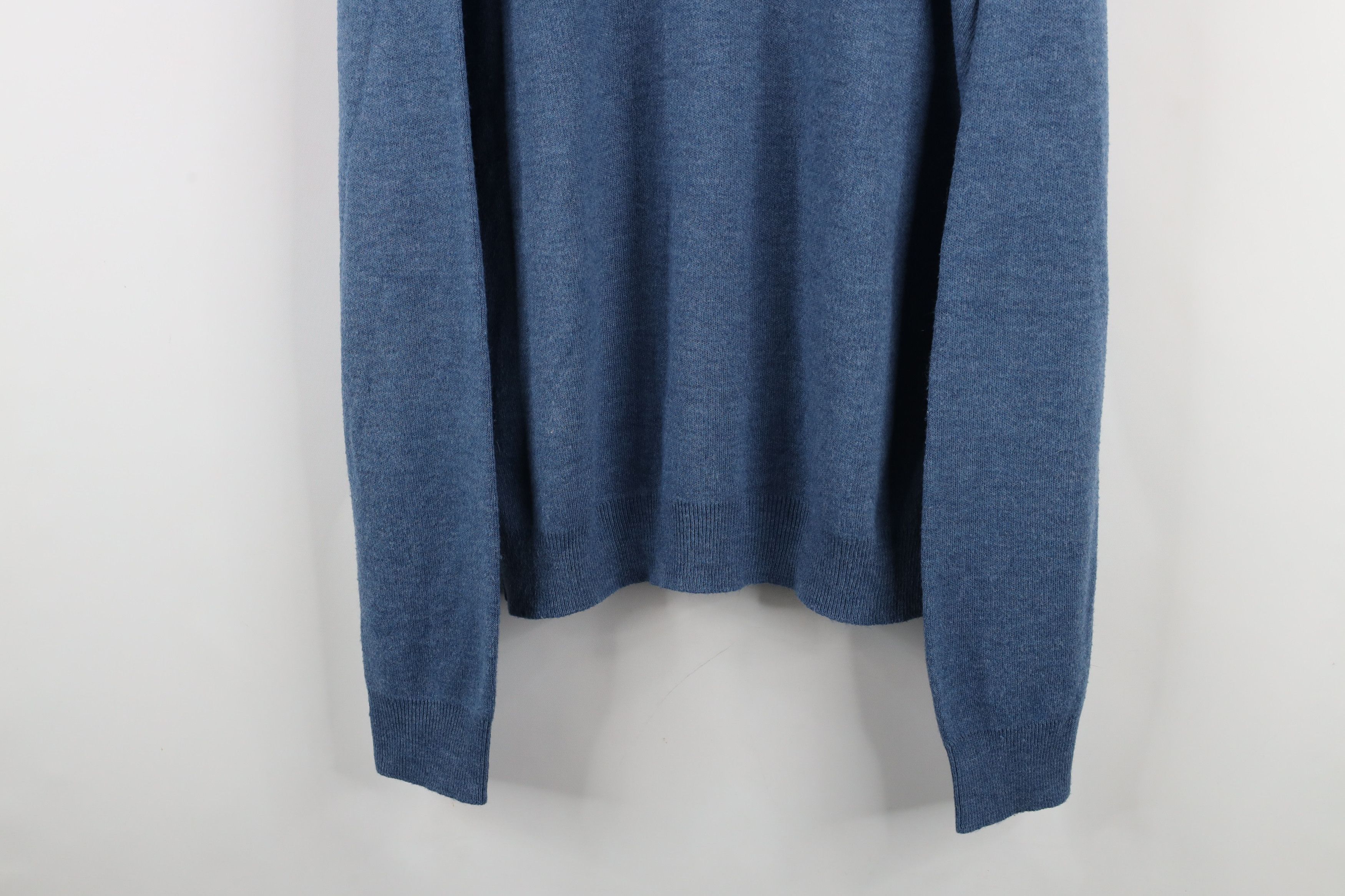 Vintage Vintage 70s Streetwear Knit V-Neck Sweater Blue Acrylic USA Size US XL / EU 56 / 4 - 3 Thumbnail