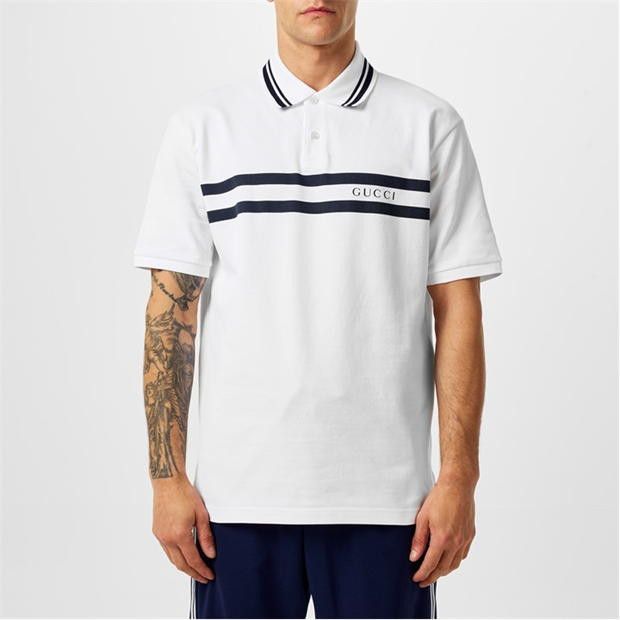 Gucci GUCCI Stripe Polo Top Size US L / EU 52-54 / 3 - 2 Thumbnail