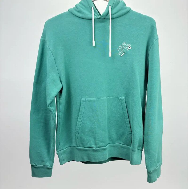 Louis Vuitton Louis Vuitton Green Hoodie for Men 0089 Size US S / EU 44-46 / 1 - 1 Thumbnail