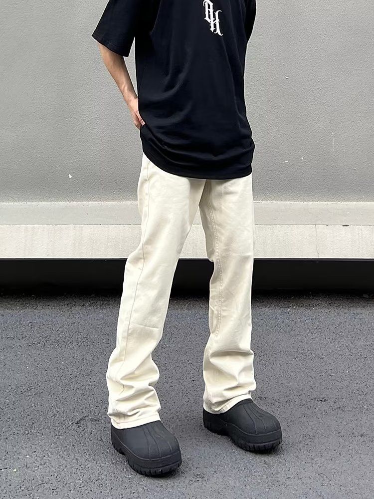 Japanese Brand × Jean High street washed loose flared casual versatile jeans Size US 32 / EU 48 - 2 Thumbnail