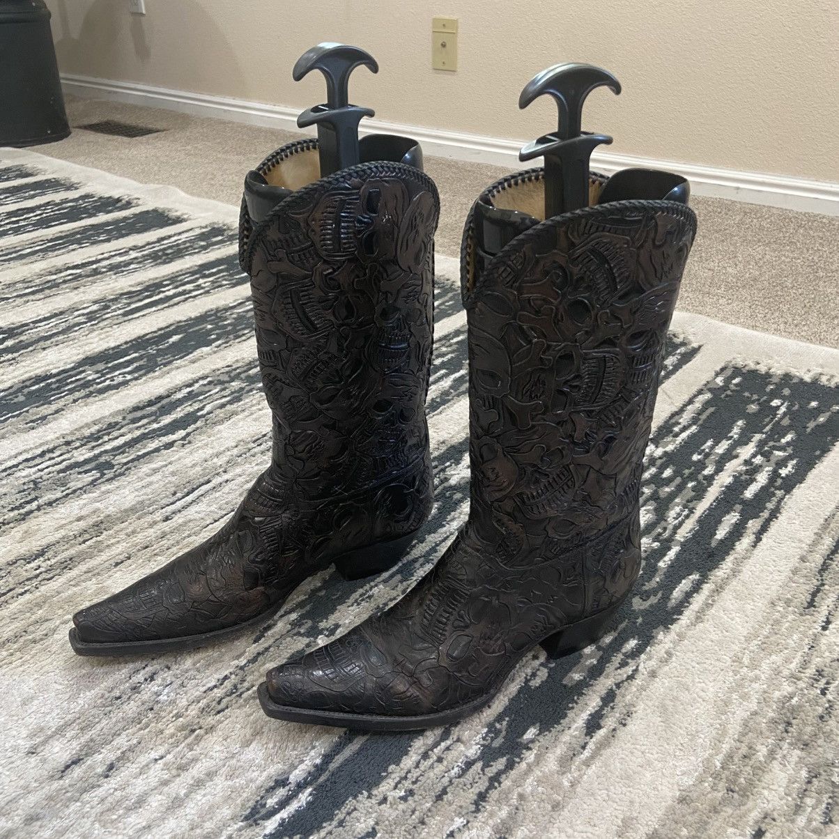 Liberty Mens Western Rare Cowboy Boots Size Black