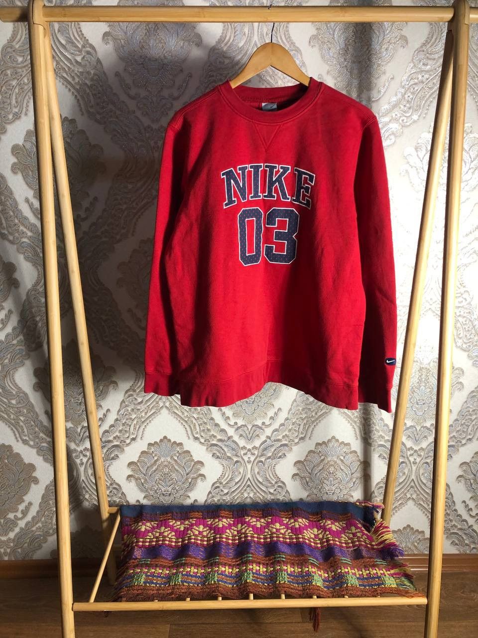 Nike × Vintage VERY RARE NIKE 03 BIG LOGO SWEATSHIRT SWOOSH DRILL Y2K 90s Size US M / EU 48-50 / 2 - 1 Thumbnail