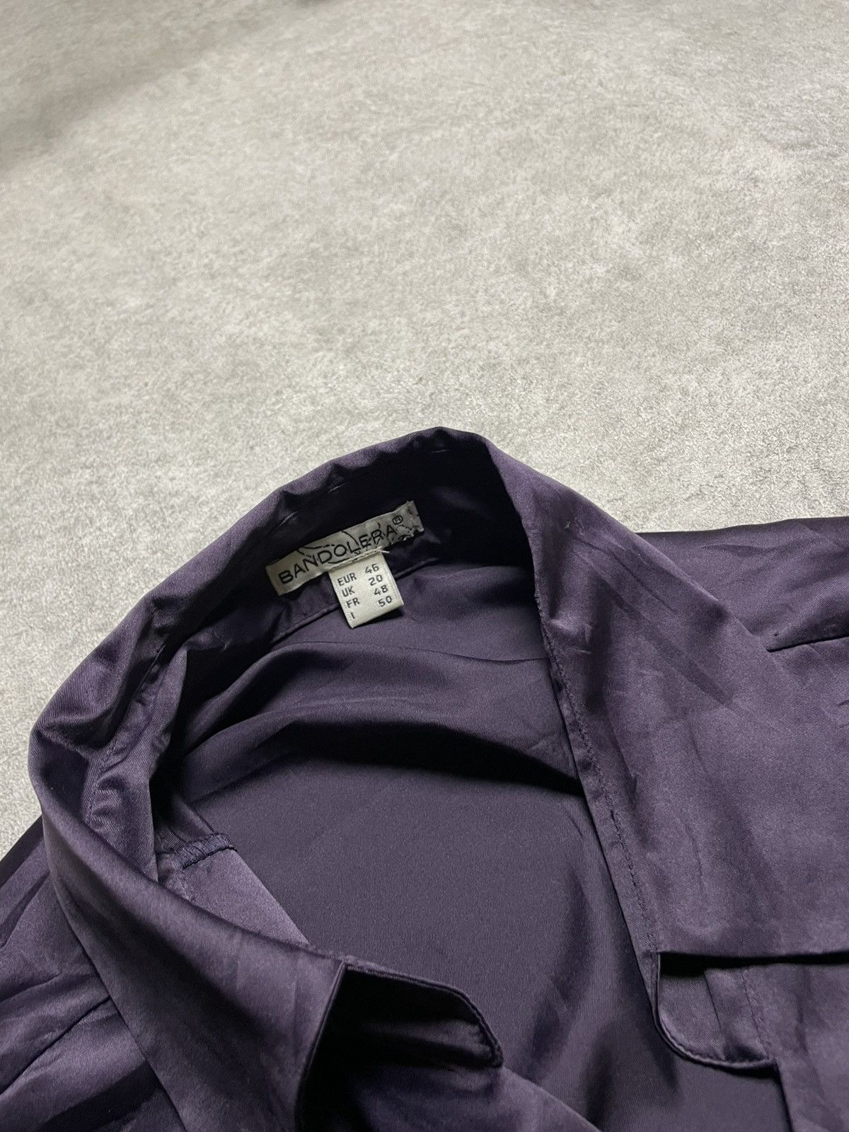 If Six Was Nine Skull Deep violet satin wrap shirt — Nosferatu energy Size US M / EU 48-50 / 2 - 4 Thumbnail