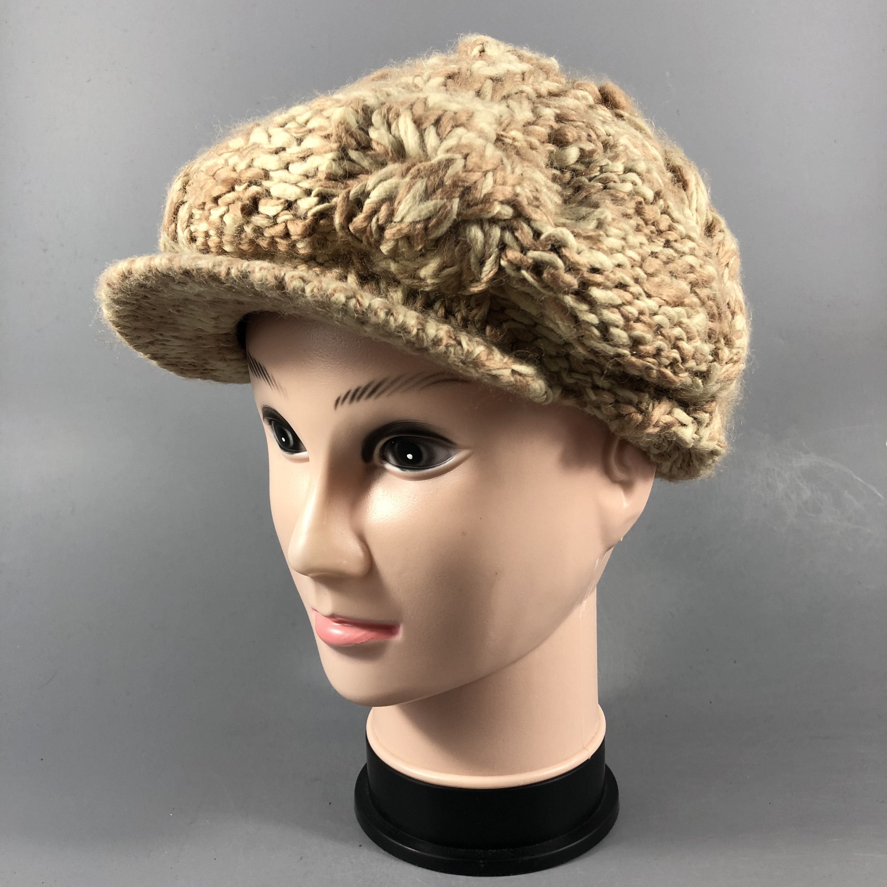 Japanese Brand Cable Knit Beanie Snowcap Hat Size ONE SIZE - 2 Thumbnail