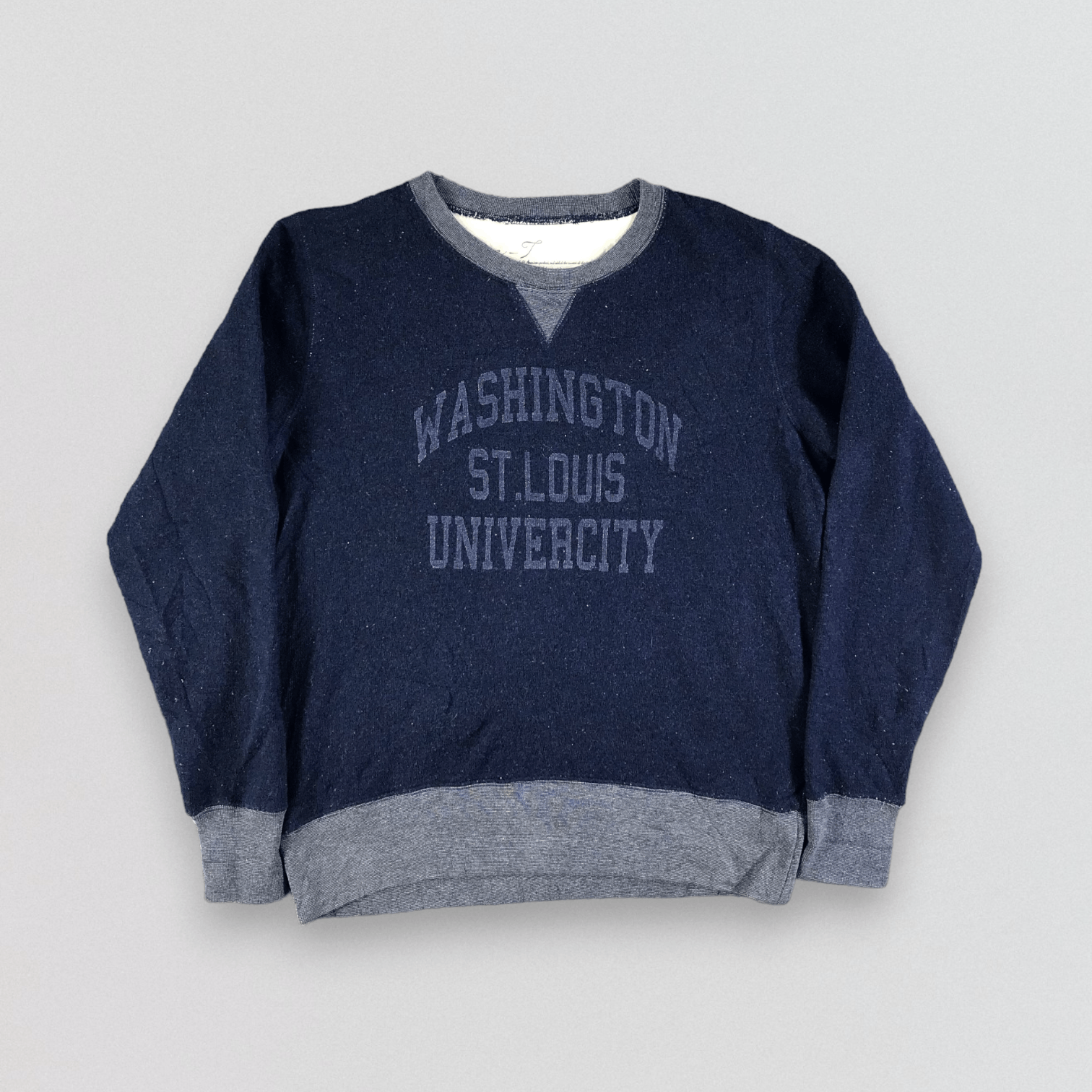 image of American College College Crewneck Sweatshirt in Blue, Men's (Size Large)