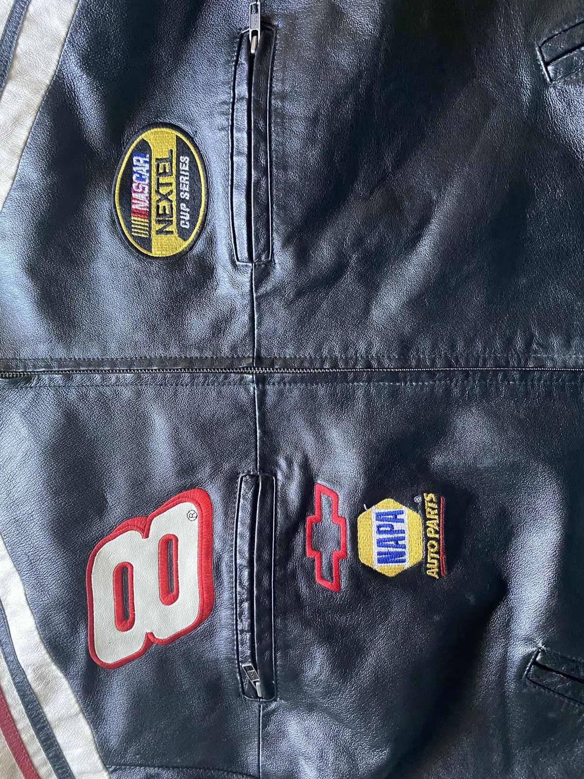 NASCAR × Vintage × Wilsons Leather ~Wilson’s Leather Dale Jr Leather Racing Jacket~ SZ L Size US L / EU 52-54 / 3 - 6 Thumbnail