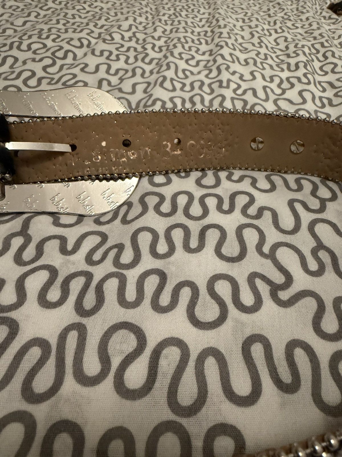 B.B. Simon B.B Simon Zafirah Chrome belt Size 34 - 4 Thumbnail