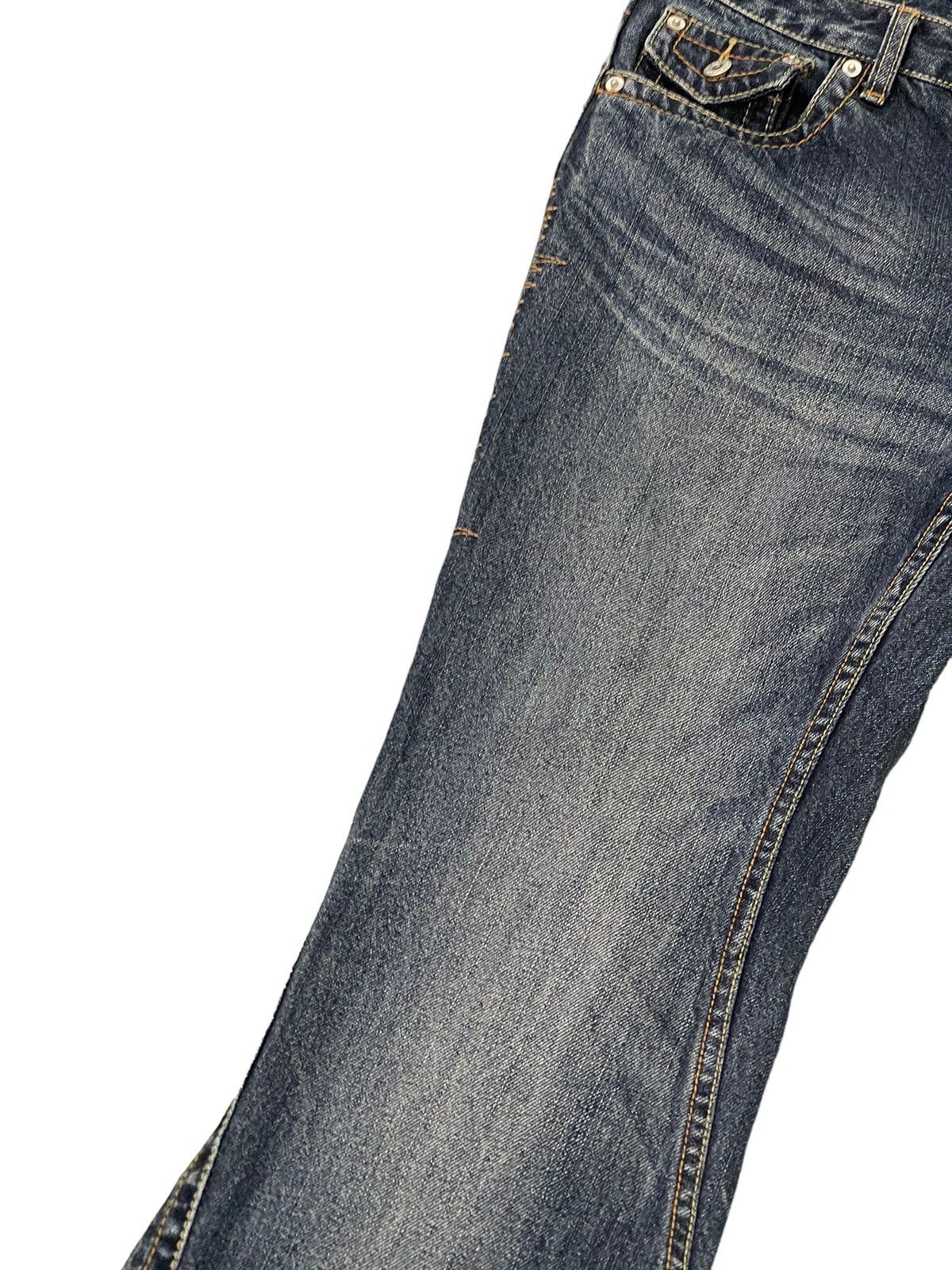 Japanese Brand Flare Jeans Supure Distress Low Rise Boot Cut 8🟦1 Size US 32 / EU 48 - 6 Thumbnail
