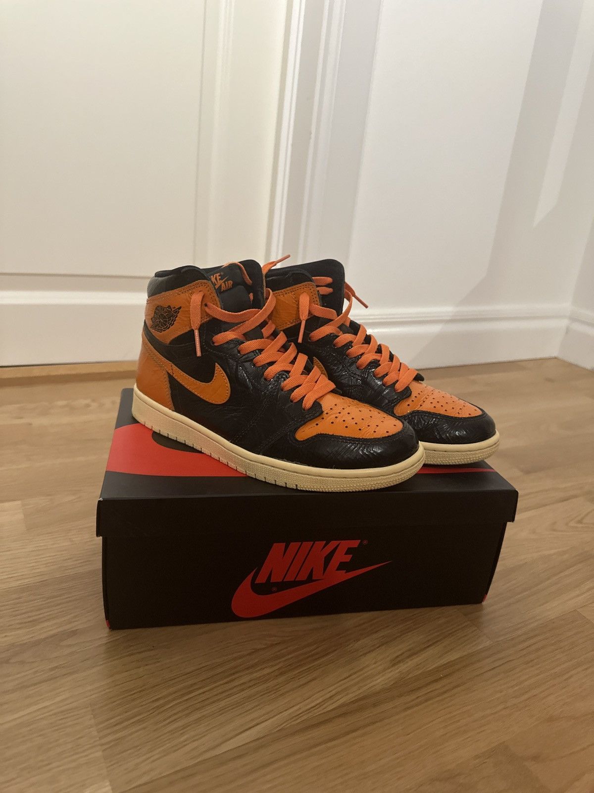 image of Jordan Nike Jordan 1 Shattered Backboard 3.0 Shoes in Orange, Men's (Size 8)