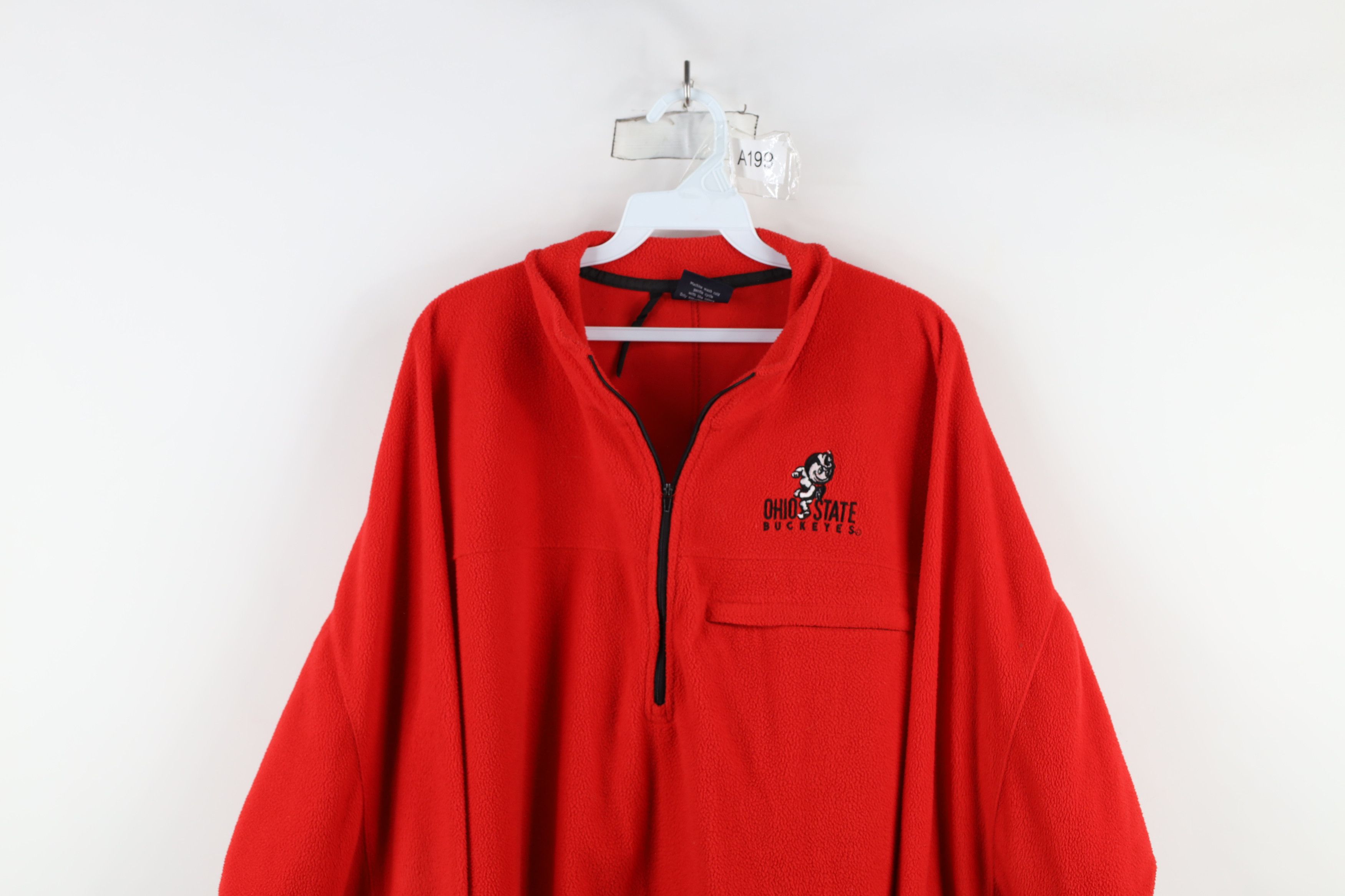 Vintage Vintage 90s Ohio State University Half Zip Fleece Sweater Size US XL / EU 56 / 4 - 2 Thumbnail