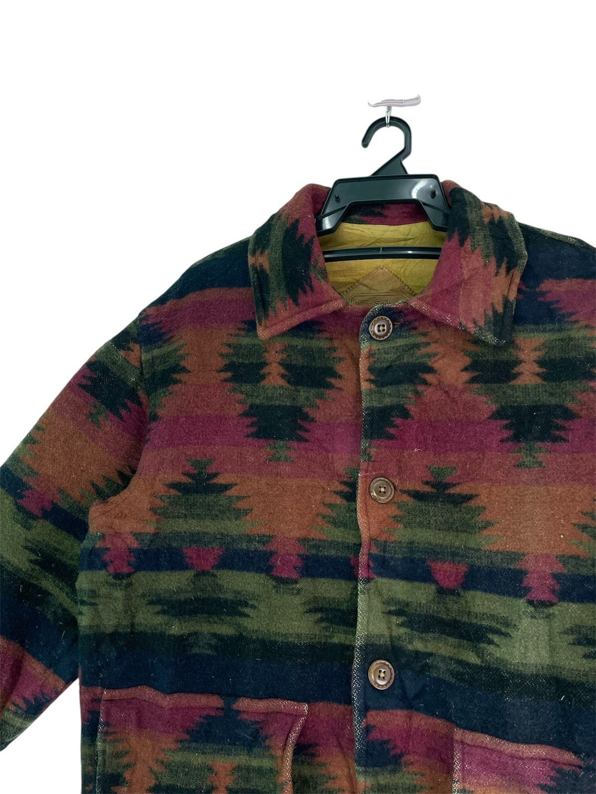 Japanese Brand Flying Scotsman navajo native wool coat button up Size US M / EU 48-50 / 2 - 2 Thumbnail