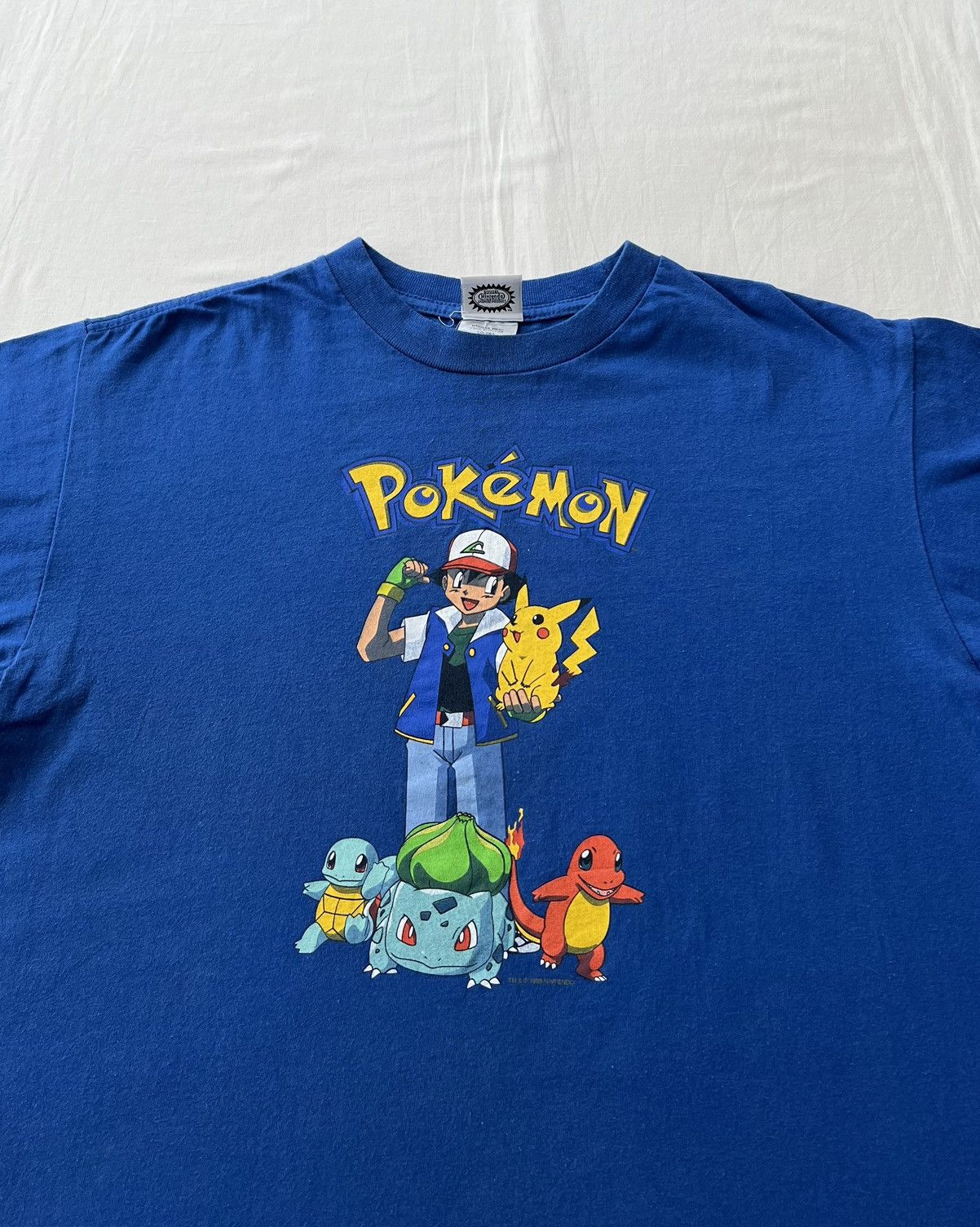 Pokemon Vintage 1999 Pokemon Pikachu Nintendo Cartoon Blue T-shirt Size US S / EU 44-46 / 1 - 3 Thumbnail