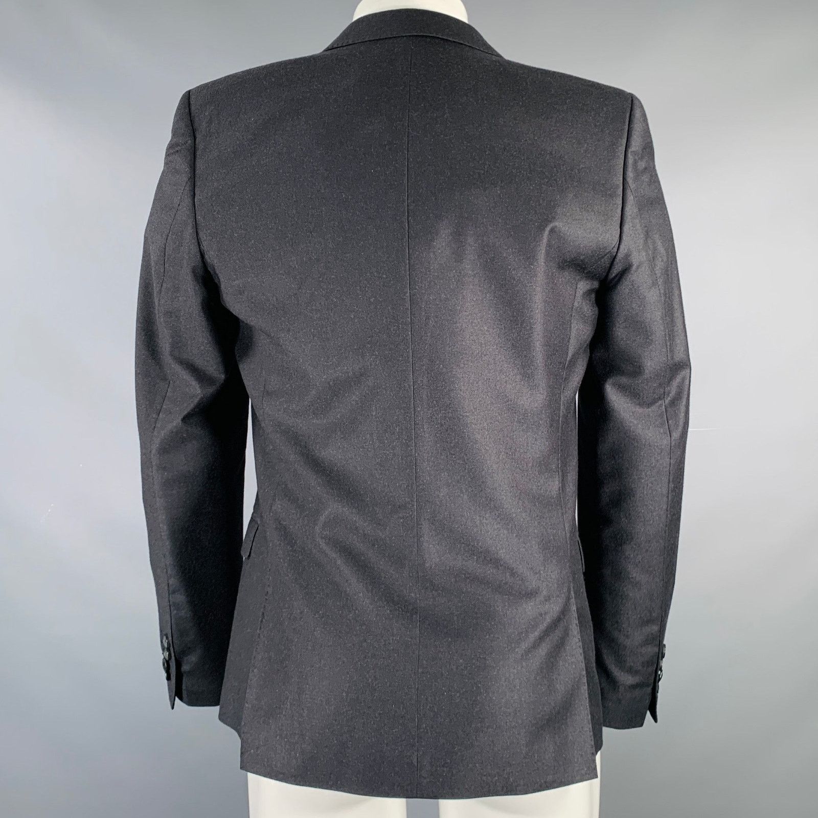 The Kooples Size 36 Grey Charcoal Wool Notch Lapel Sport Coat Size 36R - 4 Thumbnail