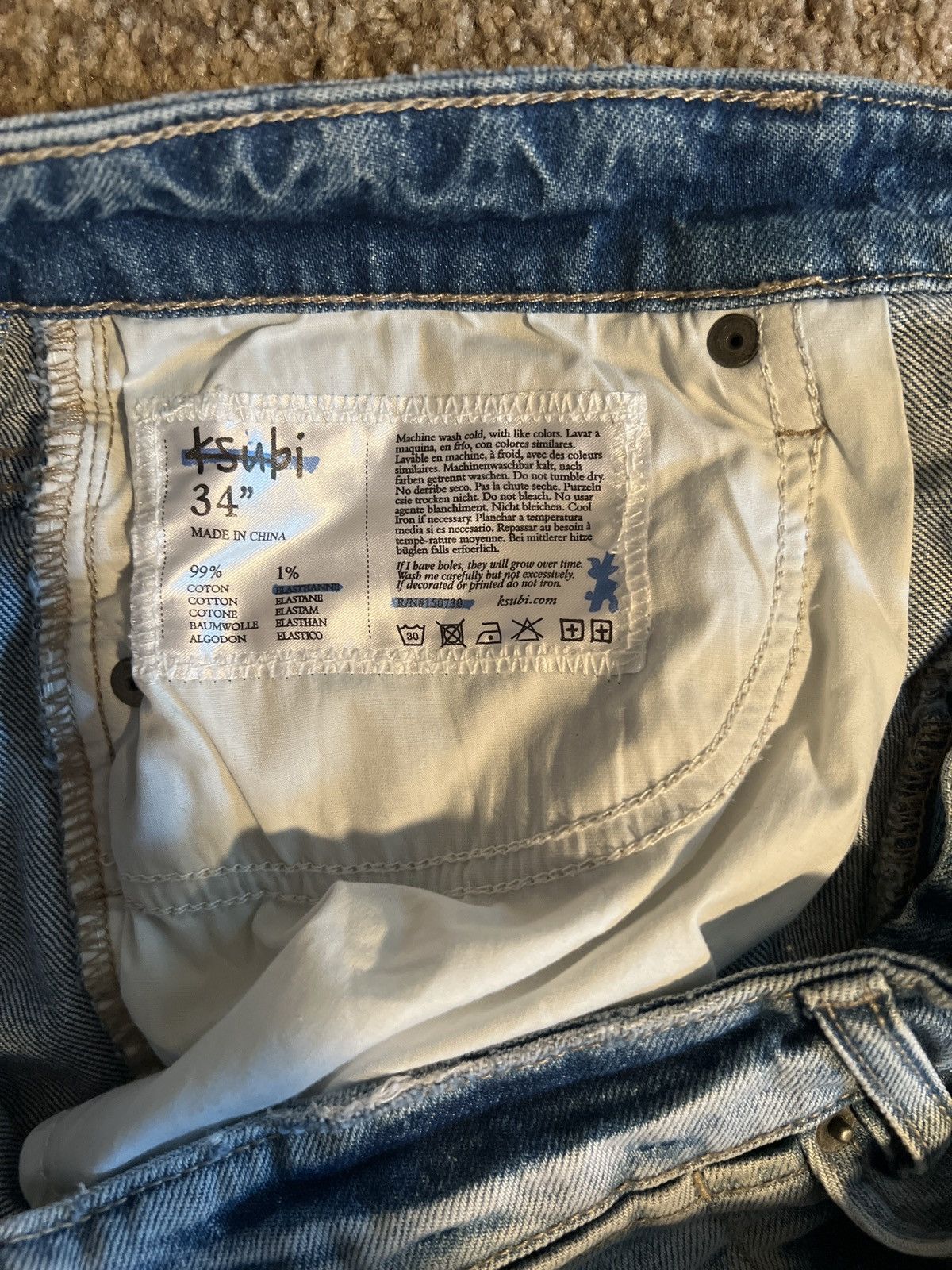 Ksubi KSUBI Light Blue Van Winkle Jeans Size US 34 / EU 50 - 5 Thumbnail