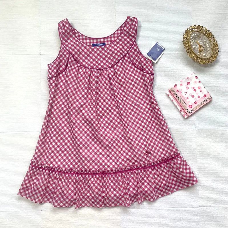 Burberry Burberry Pink Gingham Women's Top Size S / US 4 / IT 40 - 1 Thumbnail