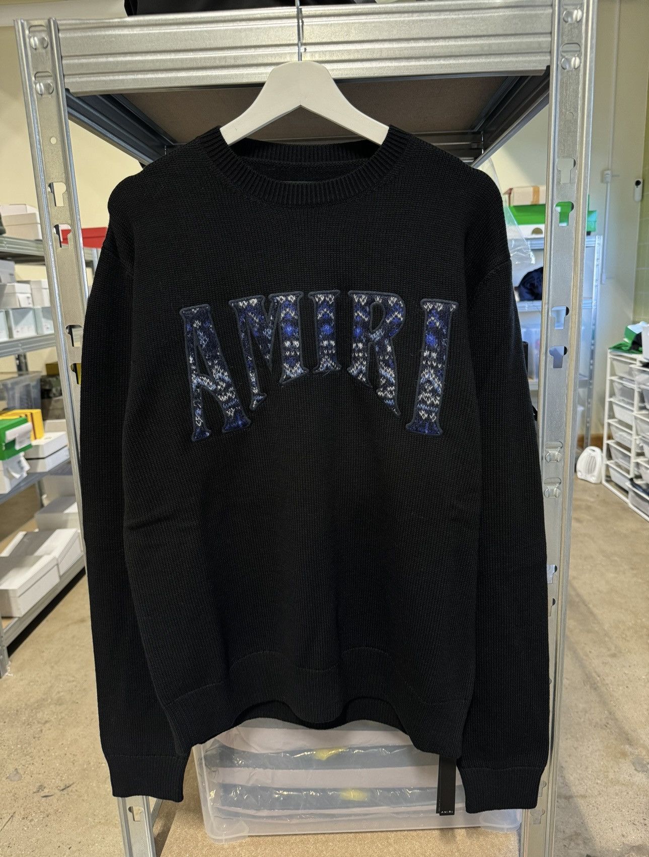 Amiri Amiri Logo Embroidery Sweater NEW 1200$ Size US L / EU 52-54 / 3 - 1 Thumbnail