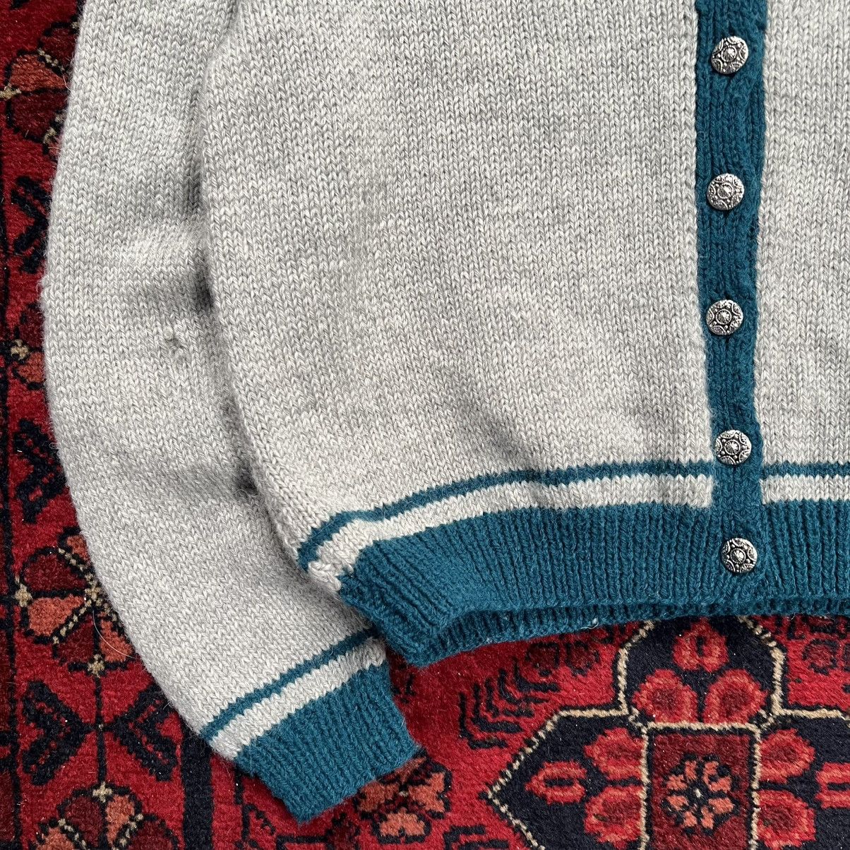 Vintage Vintage 1960’s Wool Knit Sweater /w chrome/distressing Size S / US 4 / IT 40 - 3 Thumbnail