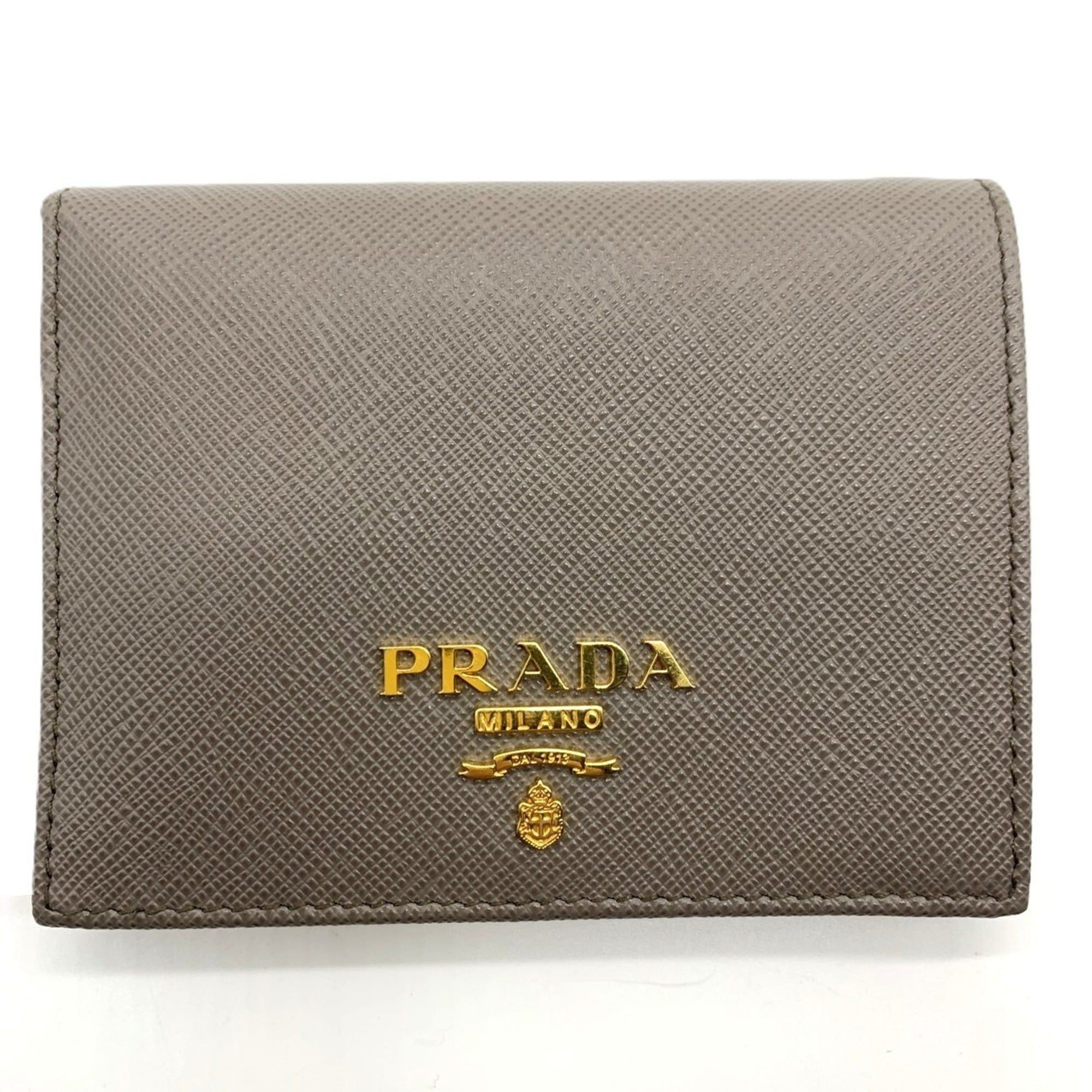 Prada Prada Bi-fold Wallet for Women, Greige Multicolor 1MV204 PRADA Size ONE SIZE - 1 Thumbnail