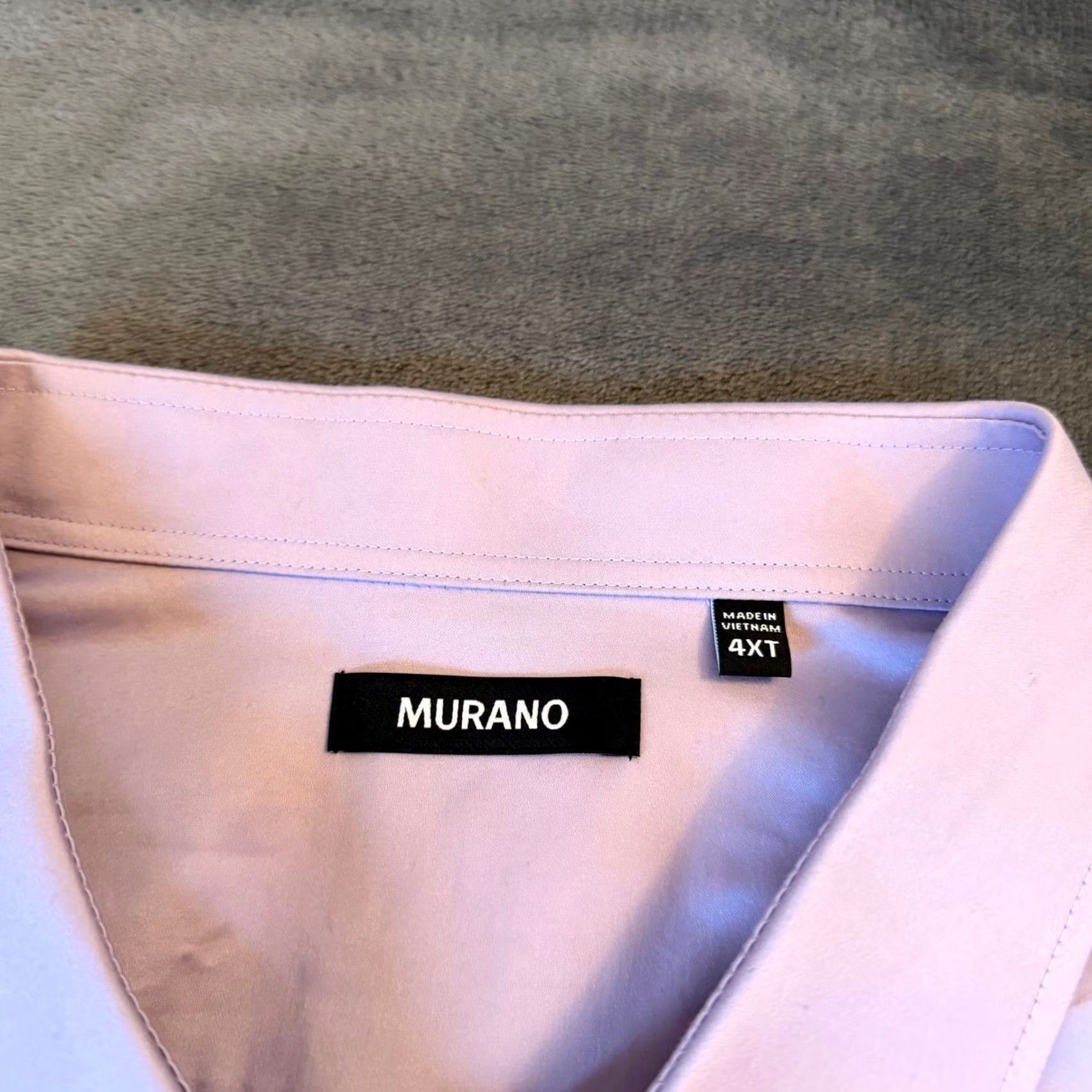 Murano Murano Liquid Luxury Dress Shirt Mens 4XT Lavender Stretch Long Sleeve Tall NWT Size 48R - 2 Thumbnail