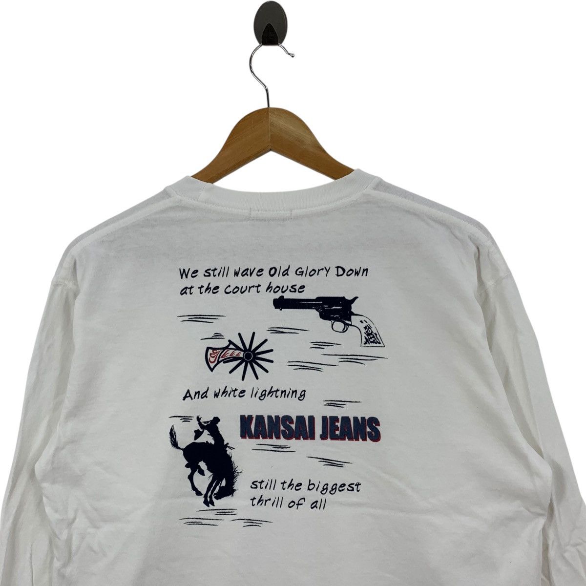 Japanese Brand KANSAI JEANS Cowboy Japanese Brand Back Hit Tshirt Size US M / EU 48-50 / 2 - 2 Thumbnail