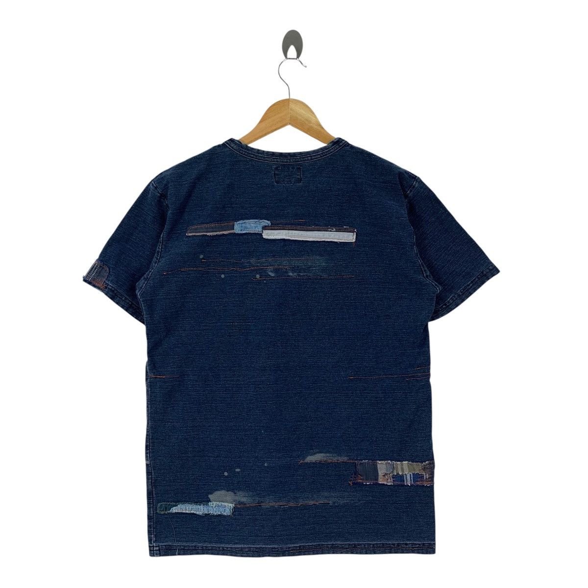 Vintage Vintage AUSTERE INDIGO Patchwork Japanese Band Shirt Size US M / EU 48-50 / 2 - 5 Thumbnail