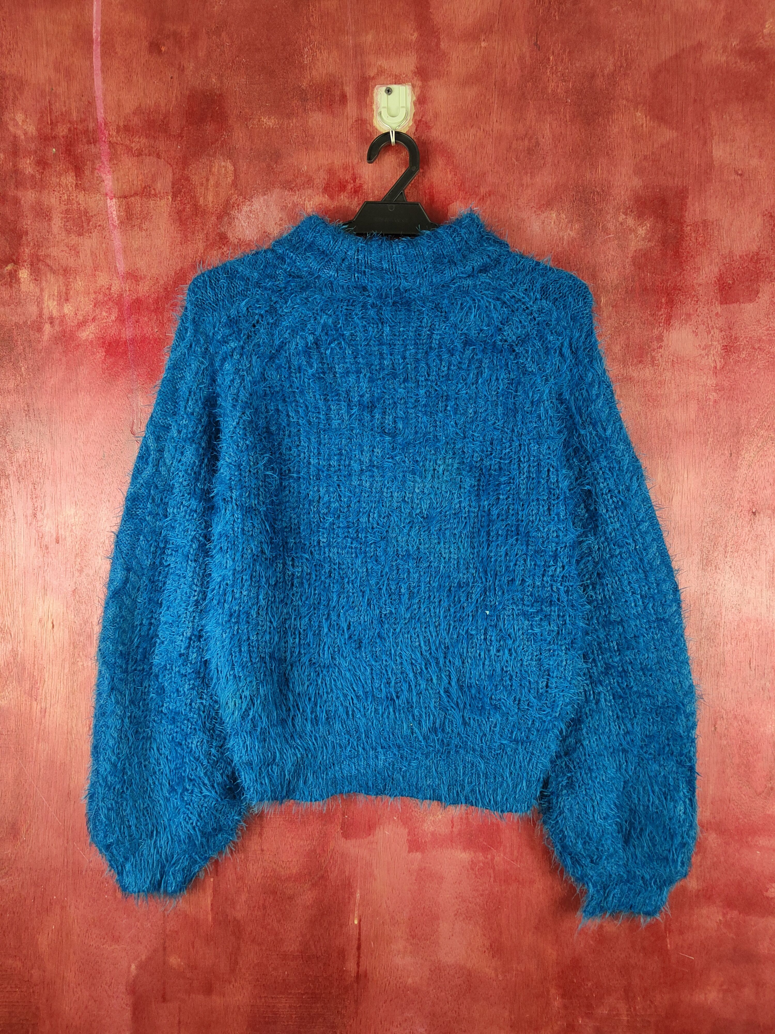 Homespun Knitwear × Japanese Brand Jouetie Turqouise Shag Shaggy Fur Mohair Knitwear #S2185 Size M / US 6-8 / IT 42-44 - 7 Thumbnail