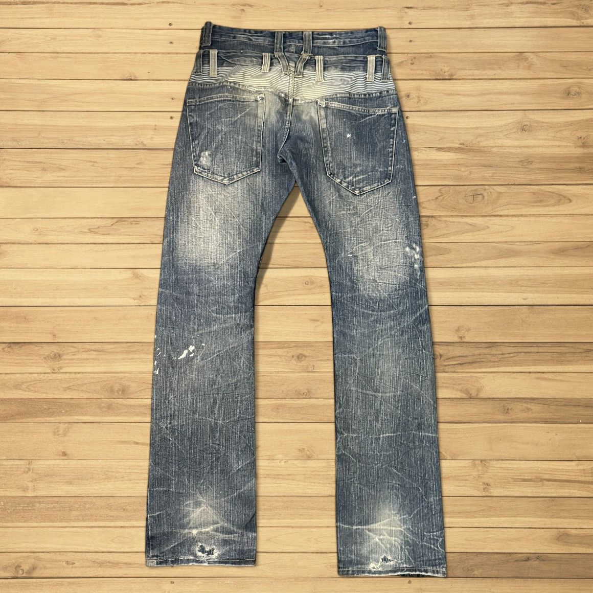 Seditionaries 🔥🇯🇵 Japanese Double Waist Distressed Dominate Jeans Size US 32 / EU 48 - 2 Thumbnail
