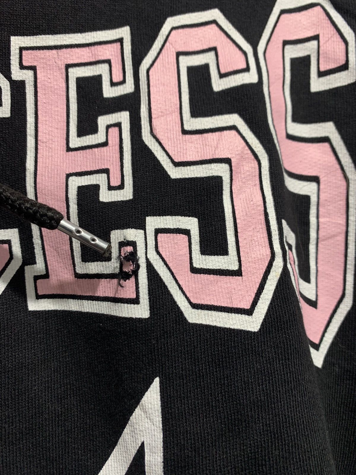Japanese Brand Cropped Princess 91 Boxy Black Pink Jacket with Hoodie Size L / US 10 / IT 46 - 6 Thumbnail