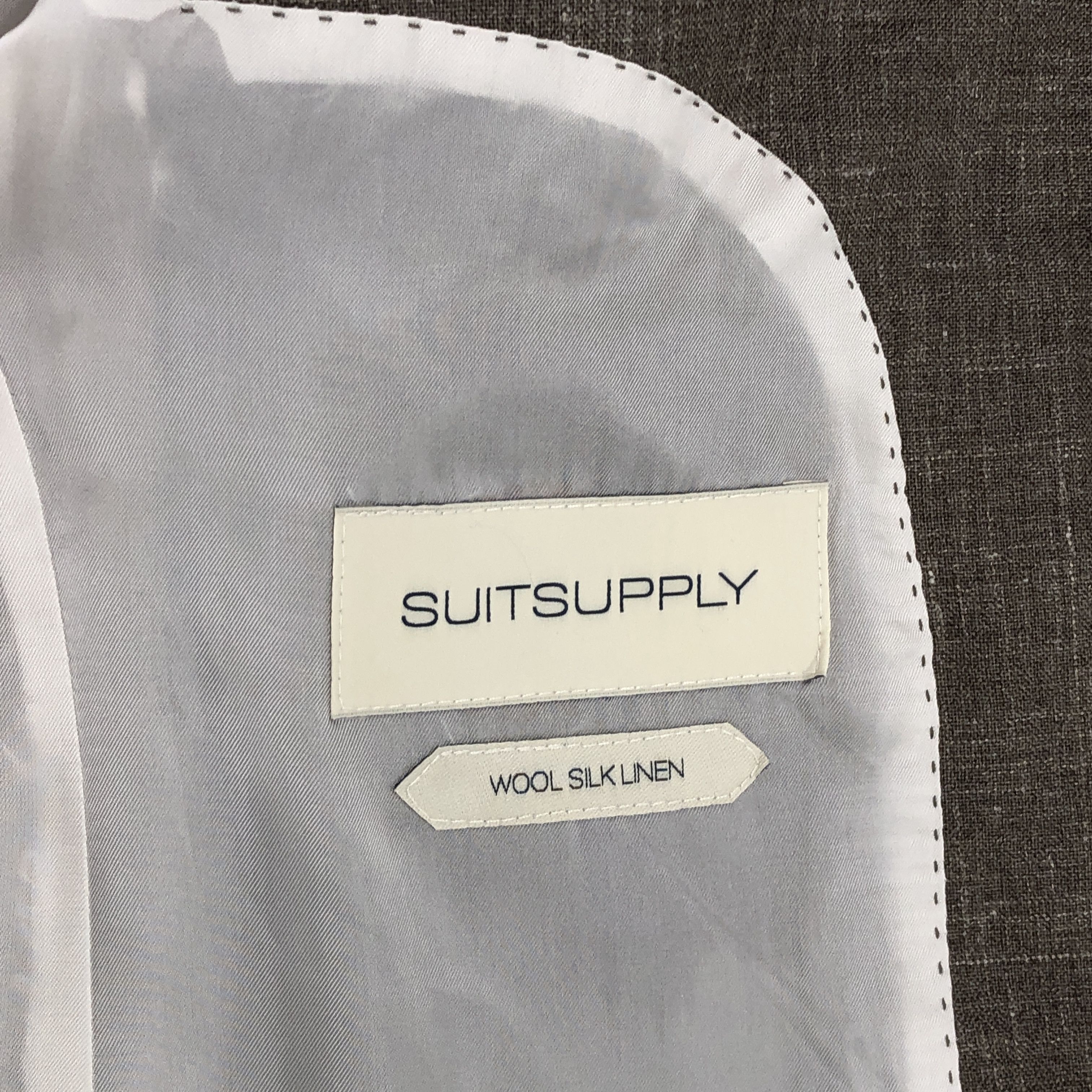 Suitsupply Havana Jetted Wool Silk Linen Blazer EU:46 UK:36; US:36S Size 36S - 7 Thumbnail