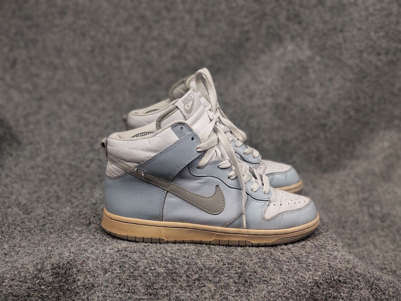 Nike Vintage 2005 Nike Dunk High Blue Gray Leather Sneakers Size US 8 / IT 38 - 6 Thumbnail