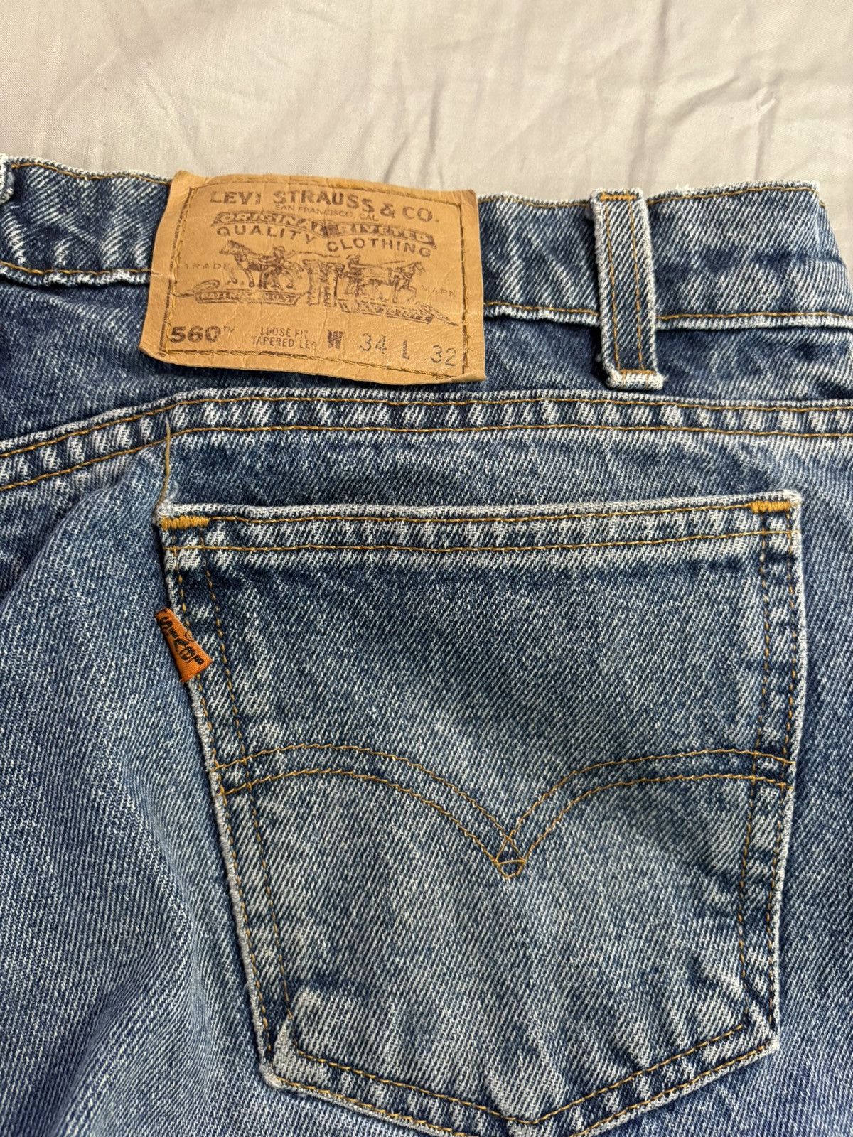 Levi's Vintage Old Levi’s Orange Tab Jeans Size US 34 / EU 50 - 5 Thumbnail