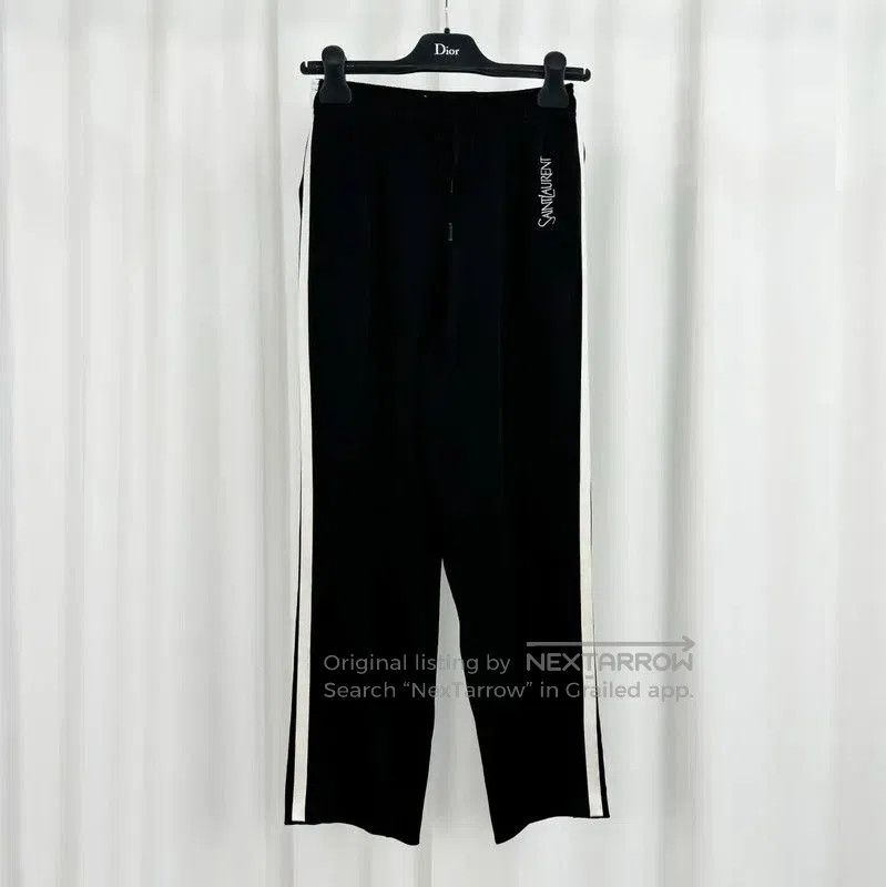 Yves Saint Laurent YSL Black Embroidered Logo Casual Pants . Size 23" - 1 Thumbnail
