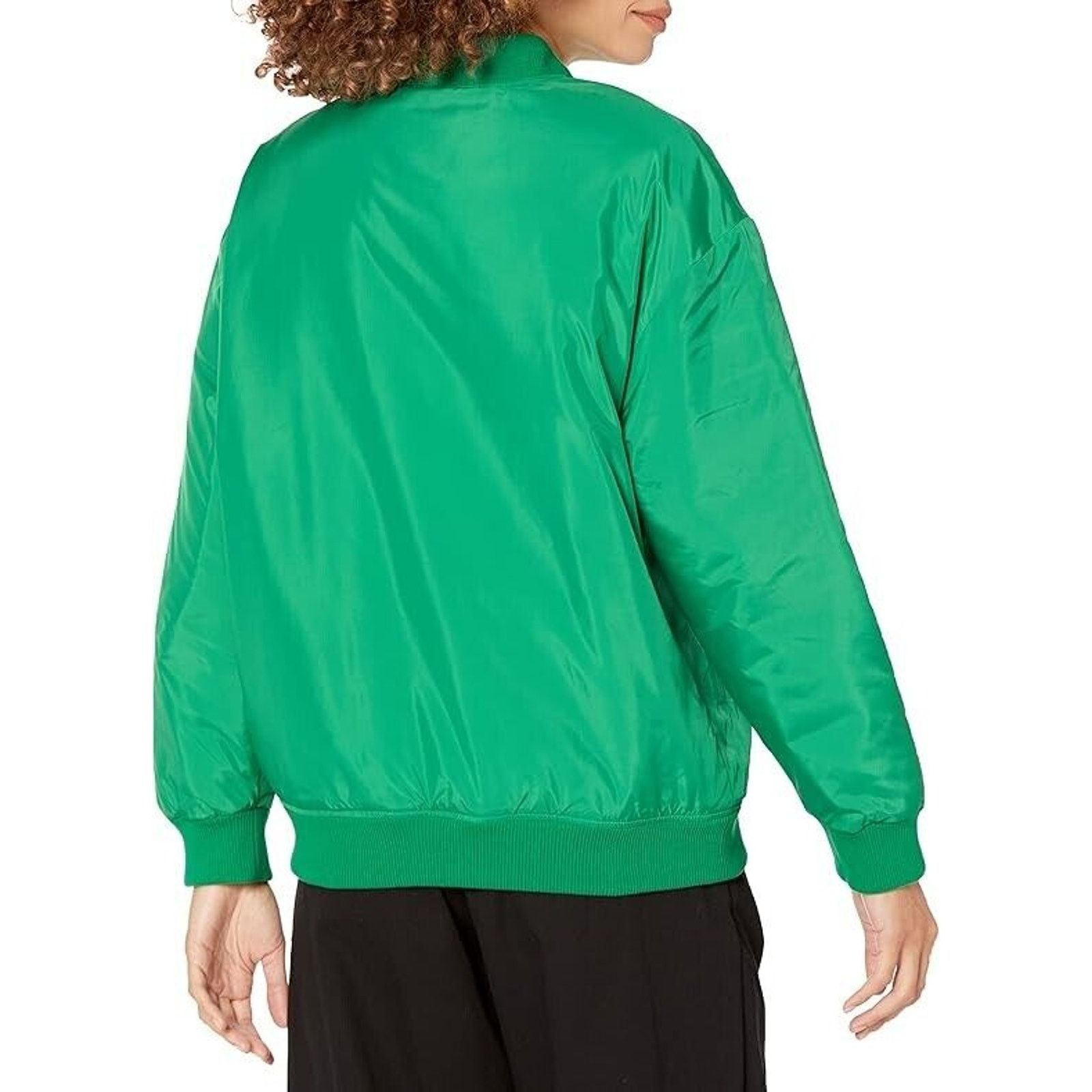 Other NEW The Drop Oliver Women's Large Nylon Bomber Jacket Green Size L / US 10 / IT 46 - 2 Thumbnail
