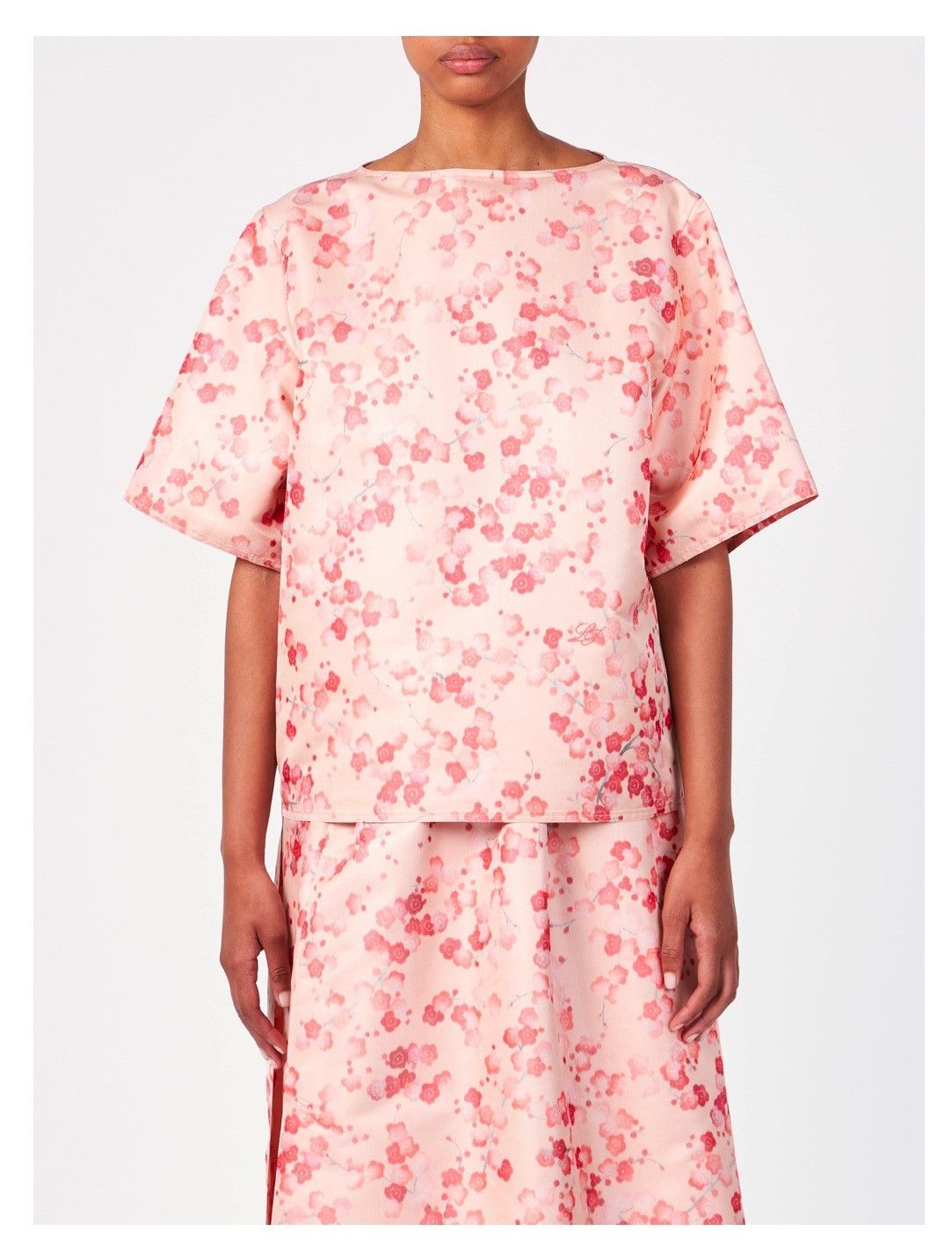 Loro Piana o1srvl11e0725 FAO0489 Mara Silk T-Shirt in Pink Size L / US 10 / IT 46 - 2 Thumbnail