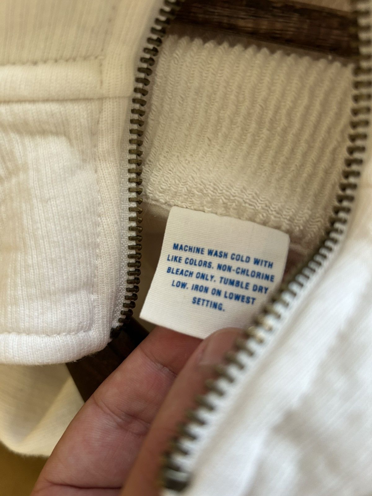 J.Crew J.Crew white cotton terry quarter zip sweatshirt Size US M / EU 48-50 / 2 - 4 Thumbnail