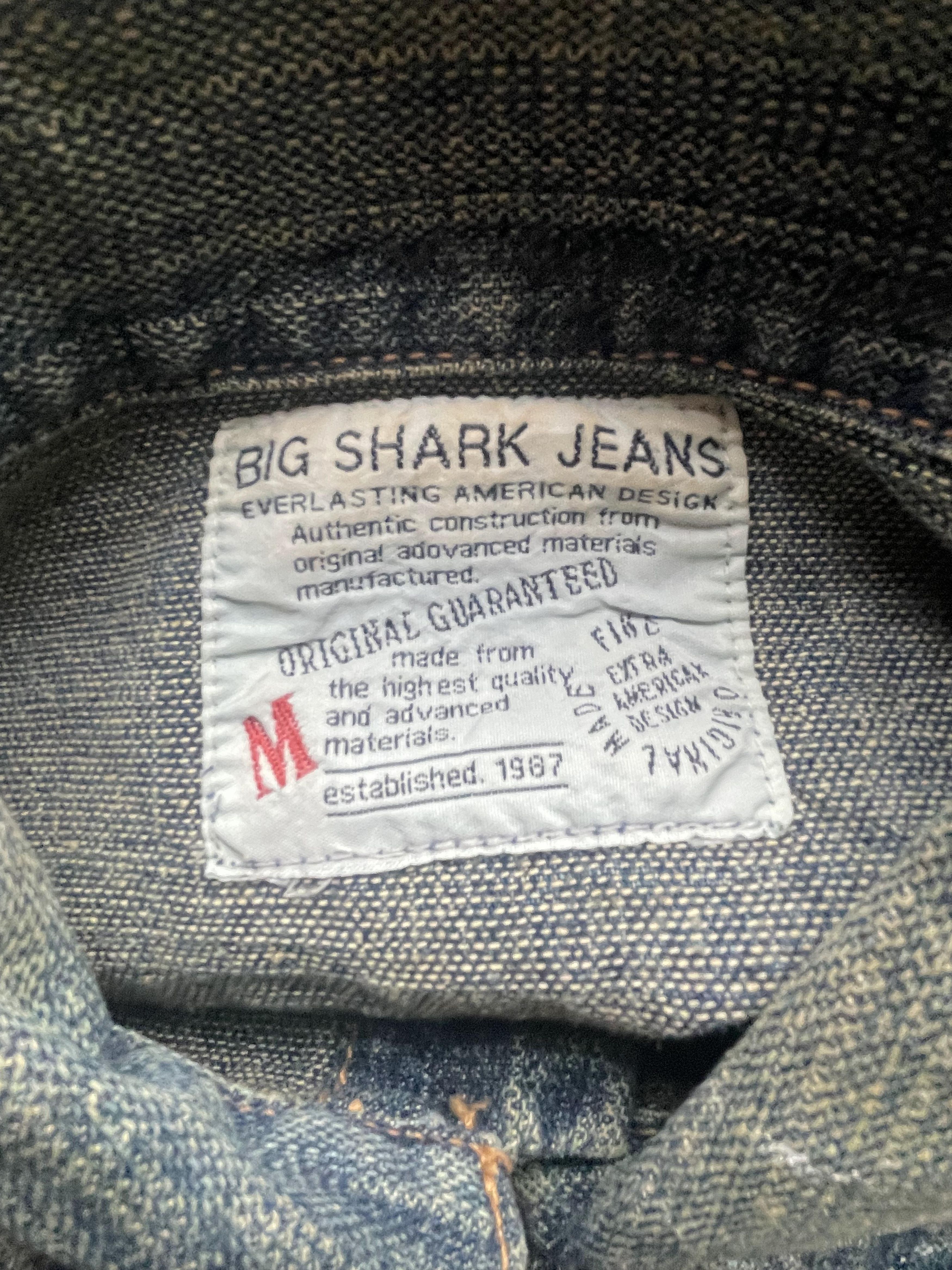 Japanese Brand Big Shark Painted Trucker Jacket Size US S / EU 44-46 / 1 - 8 Thumbnail