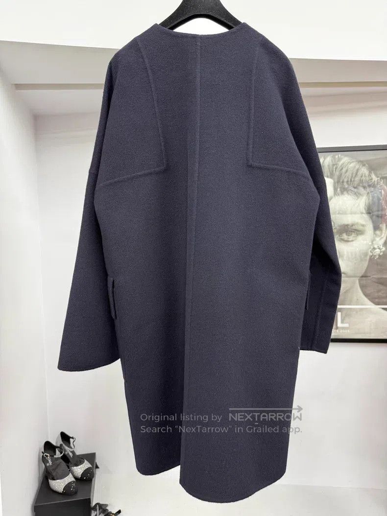 Hermes Hermes Black and Blue Faux Fur Cashmere Coat Size S / US 4 / IT 40 - 3 Thumbnail