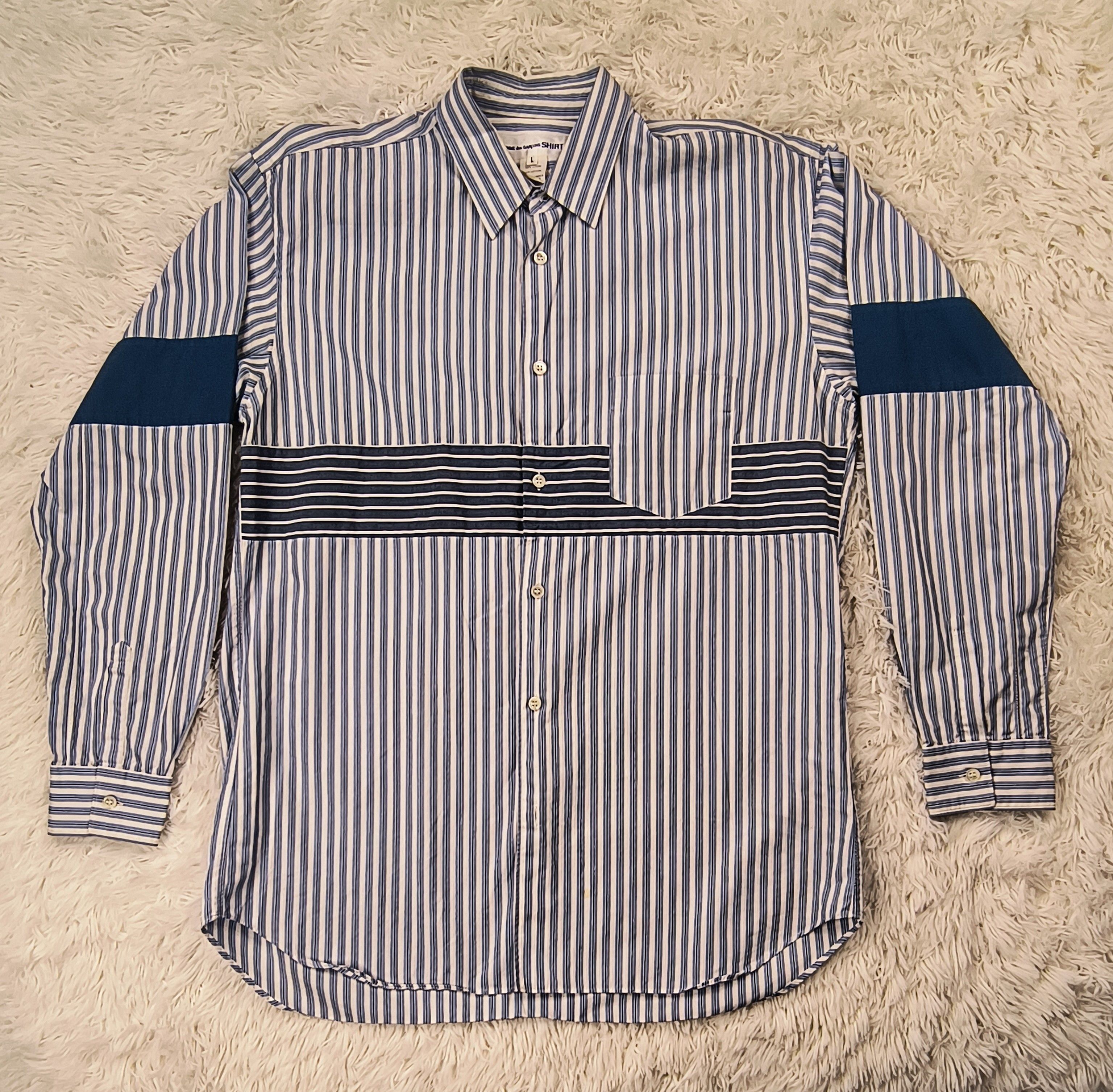 Comme des Garcons Comme des Garcons double stripes button up LS shirt Size US L / EU 52-54 / 3 - 1 Thumbnail