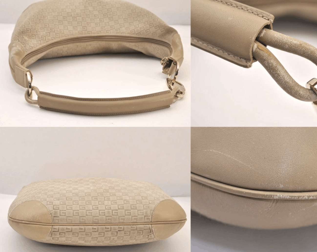 Gucci Gucci GG suede beige hobo leather bag Size ONE SIZE - 10 Thumbnail